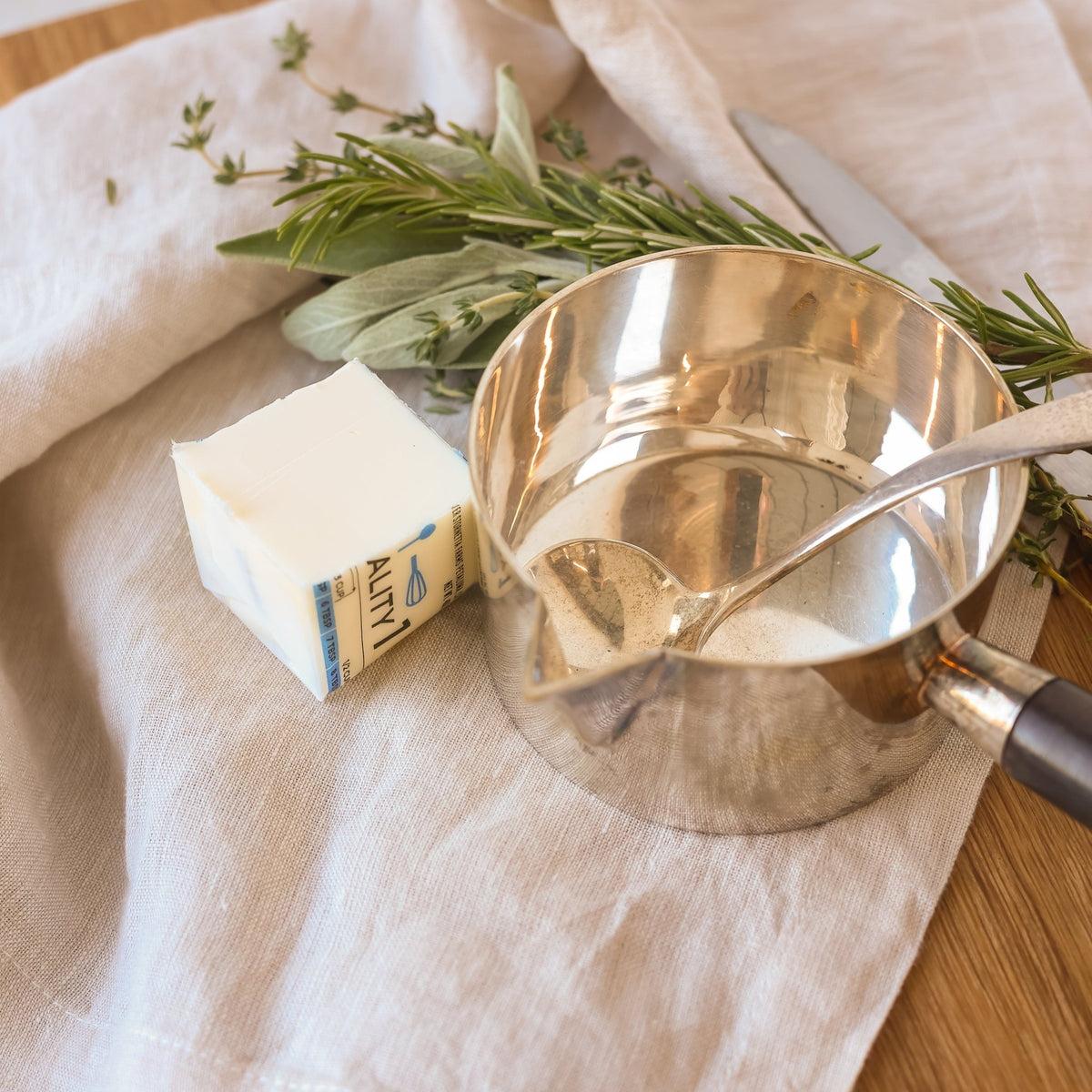 Silver Sauce Warmer with Silver Spoon - elsie green - the french kitchen