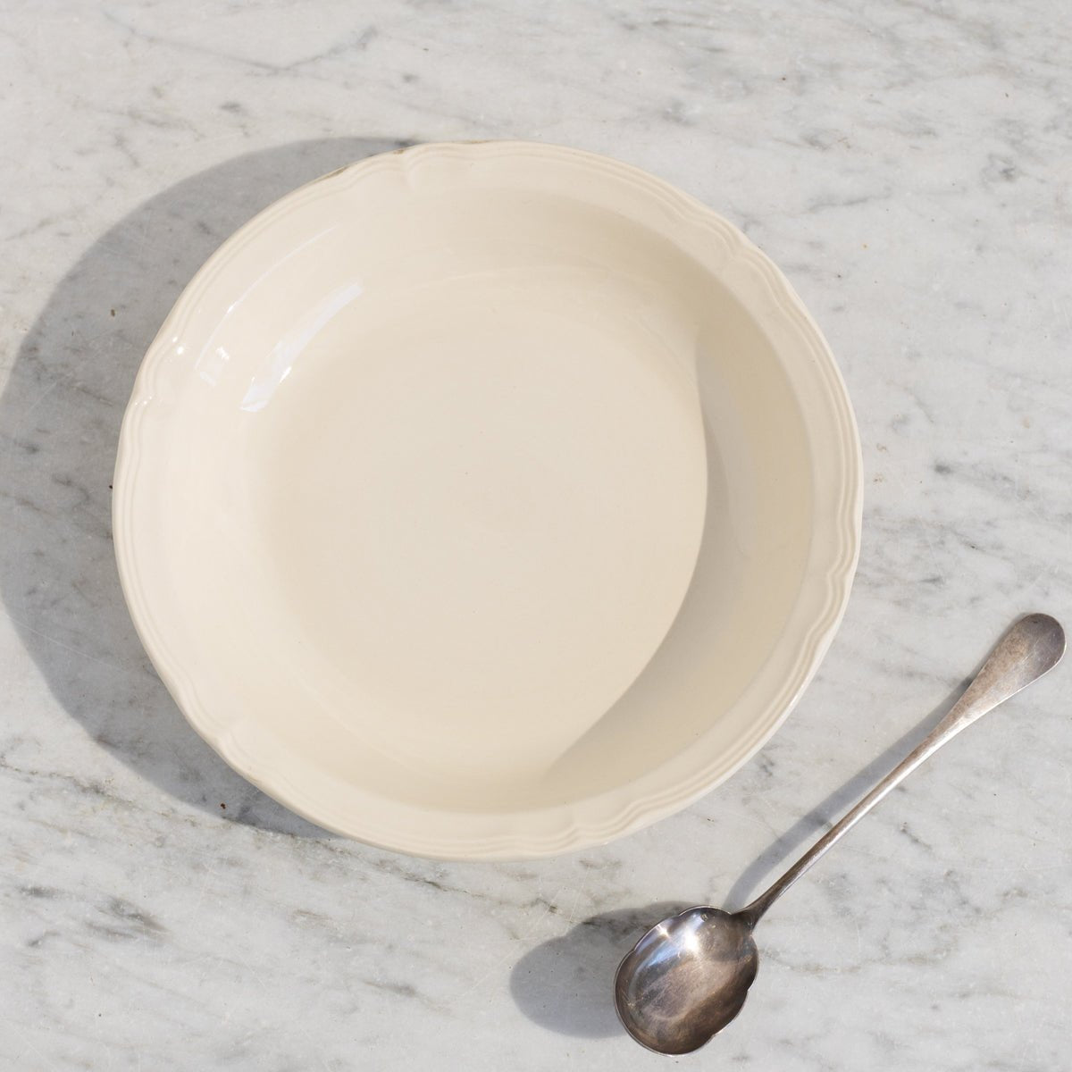 Silver Serving Spoon & Ironstone Serving Bowl | The Patrick Orbe Collection - elsie green - the french kitchen