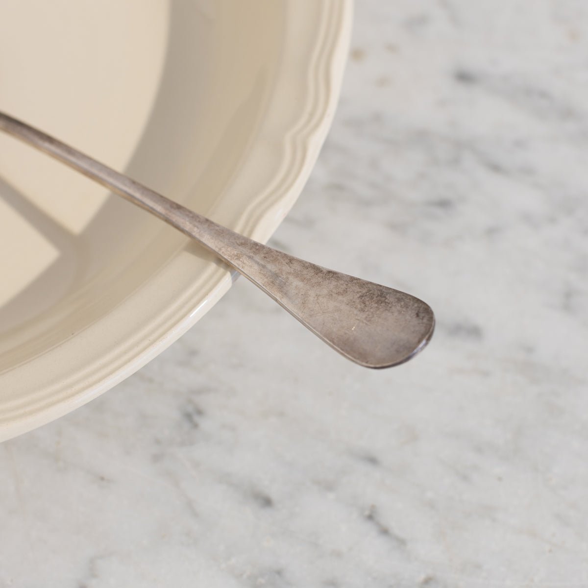 Silver Serving Spoon & Ironstone Serving Bowl | The Patrick Orbe Collection - elsie green - the french kitchen
