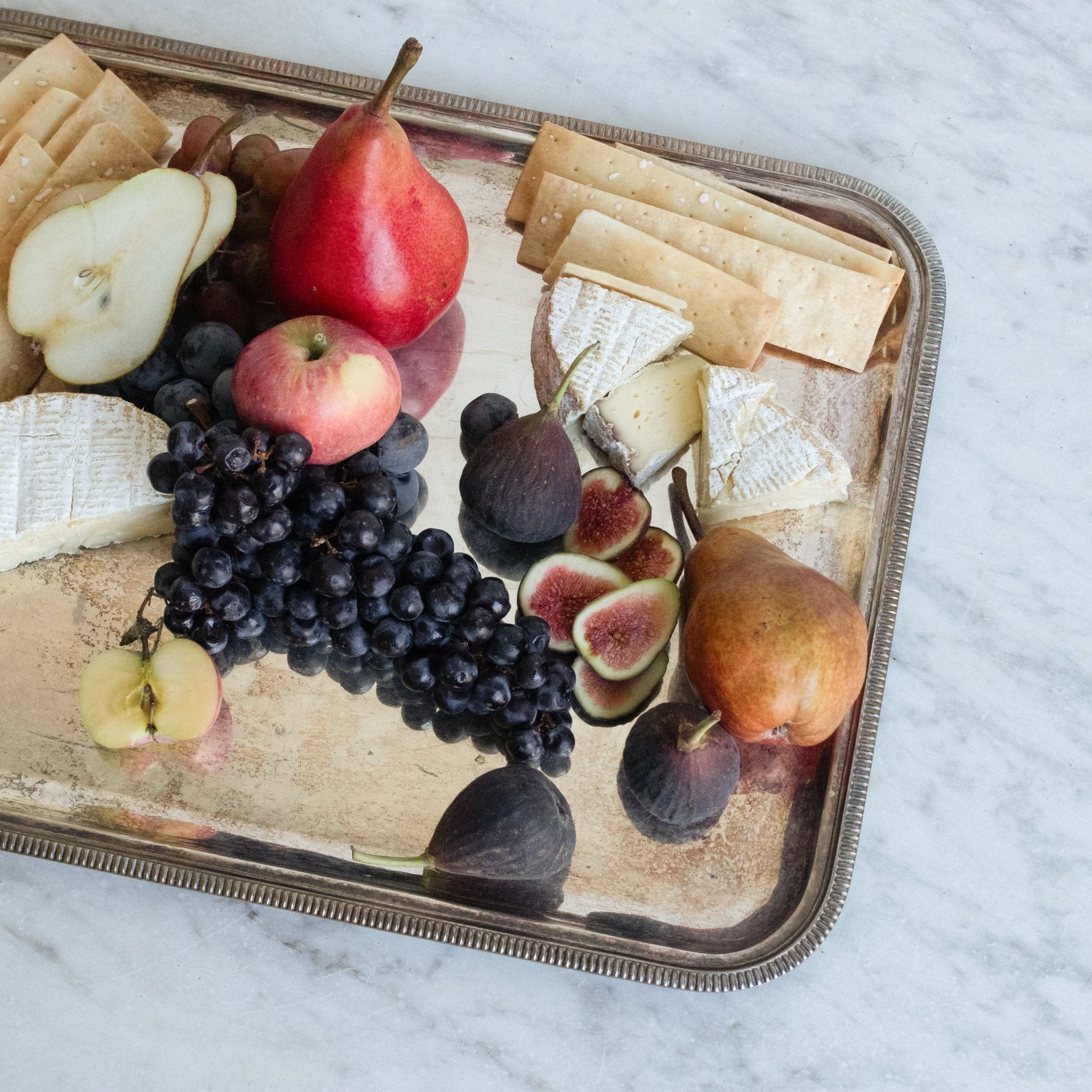 Silver Tray With Knurling - elsie green - The French Kitchen