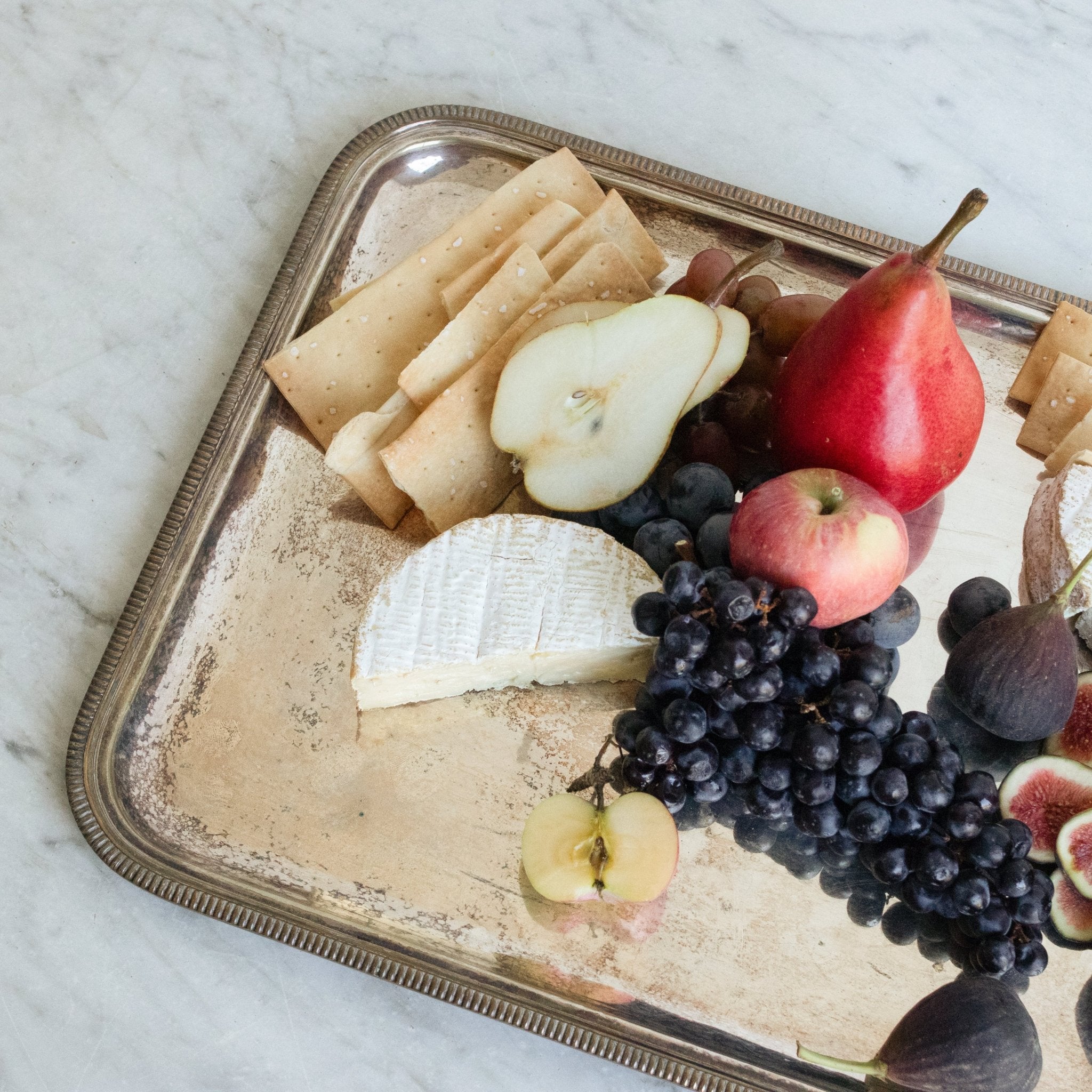 Silver Tray With Knurling - elsie green - The French Kitchen