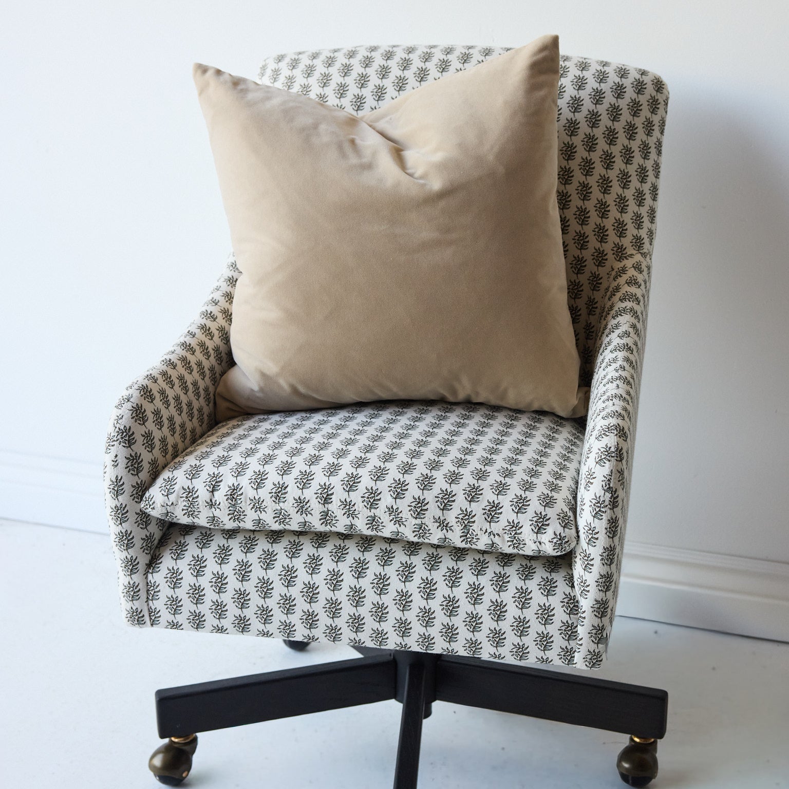 Slipcovered Swivel Desk Chair - elsie green - furniture