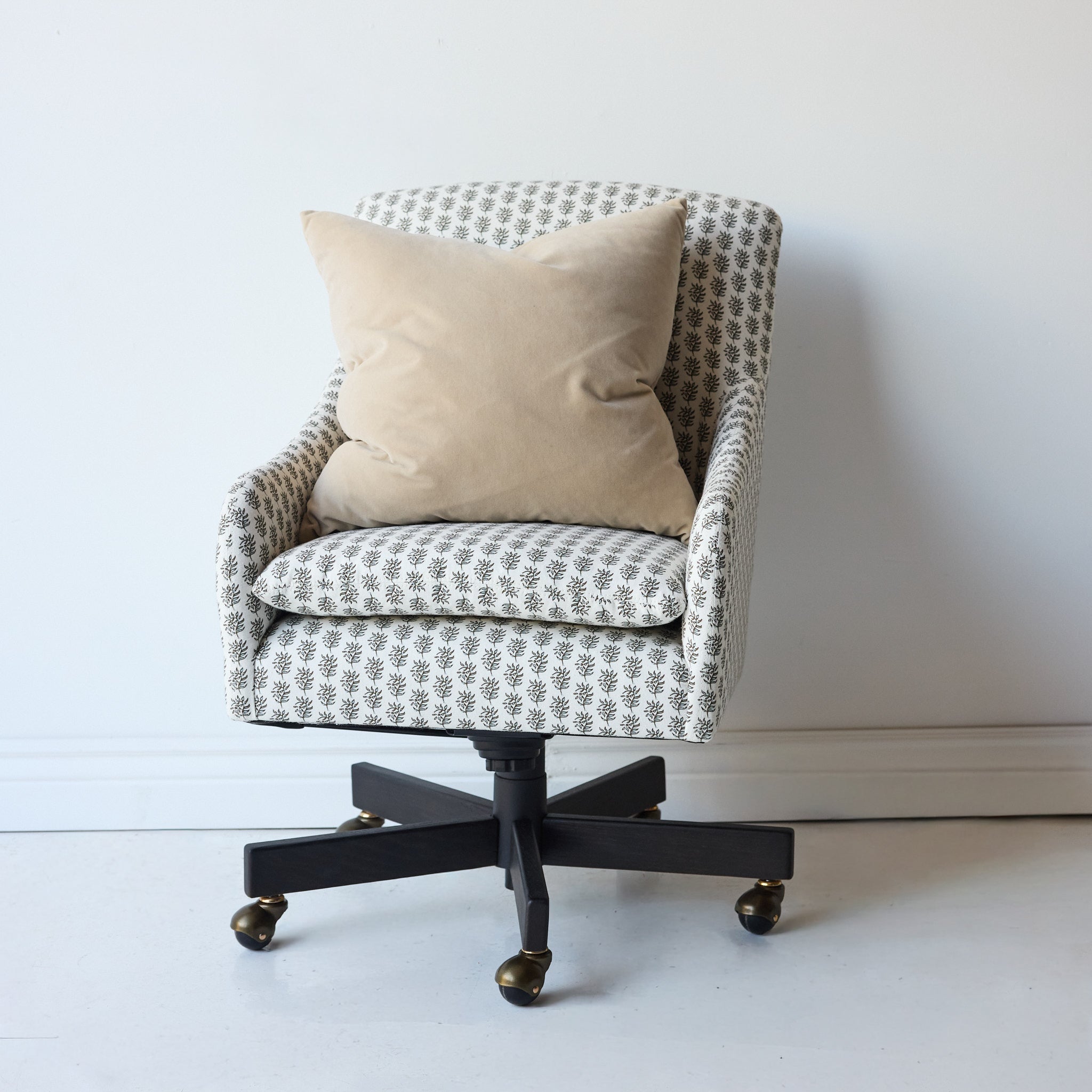 Slipcovered Swivel Desk Chair - elsie green - furniture