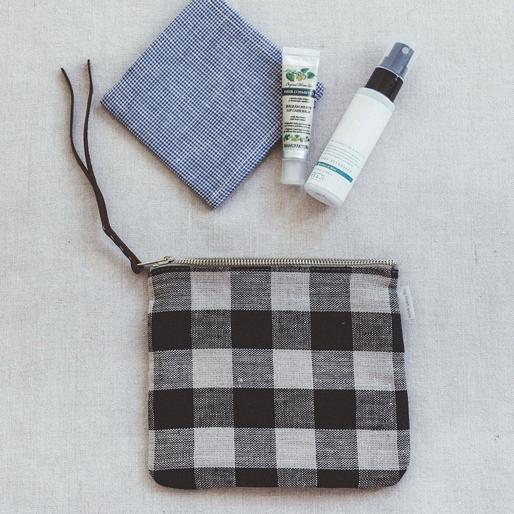 Small Canna Pouch | Buffalo Check - elsie green - textiles
