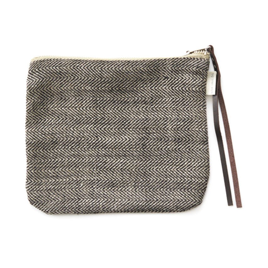 Small Canna Pouch | Herringbone - elsie green - textiles