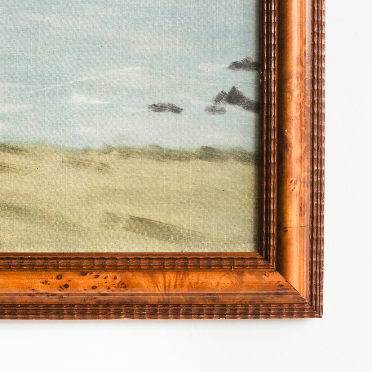 Small Figures on Sandy Beach Oil Painting - elsie green - art