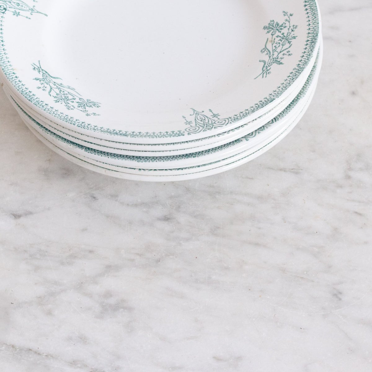 St. Amand Transferware Plate Set of 6 - elsie green - The French Kitchen