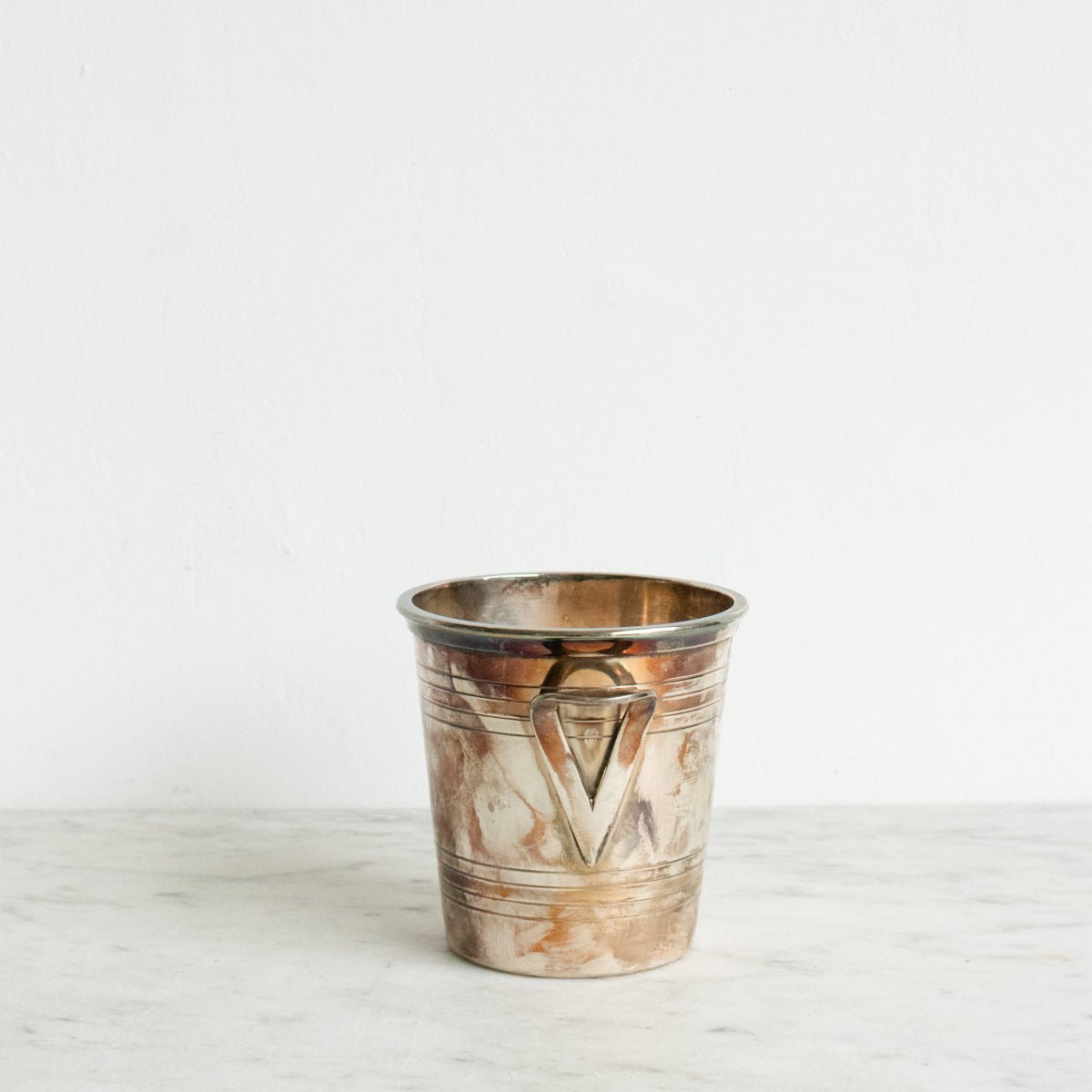 St. Medard Silver Ice Bucket With Ice Tongs - elsie green - The French Kitchen