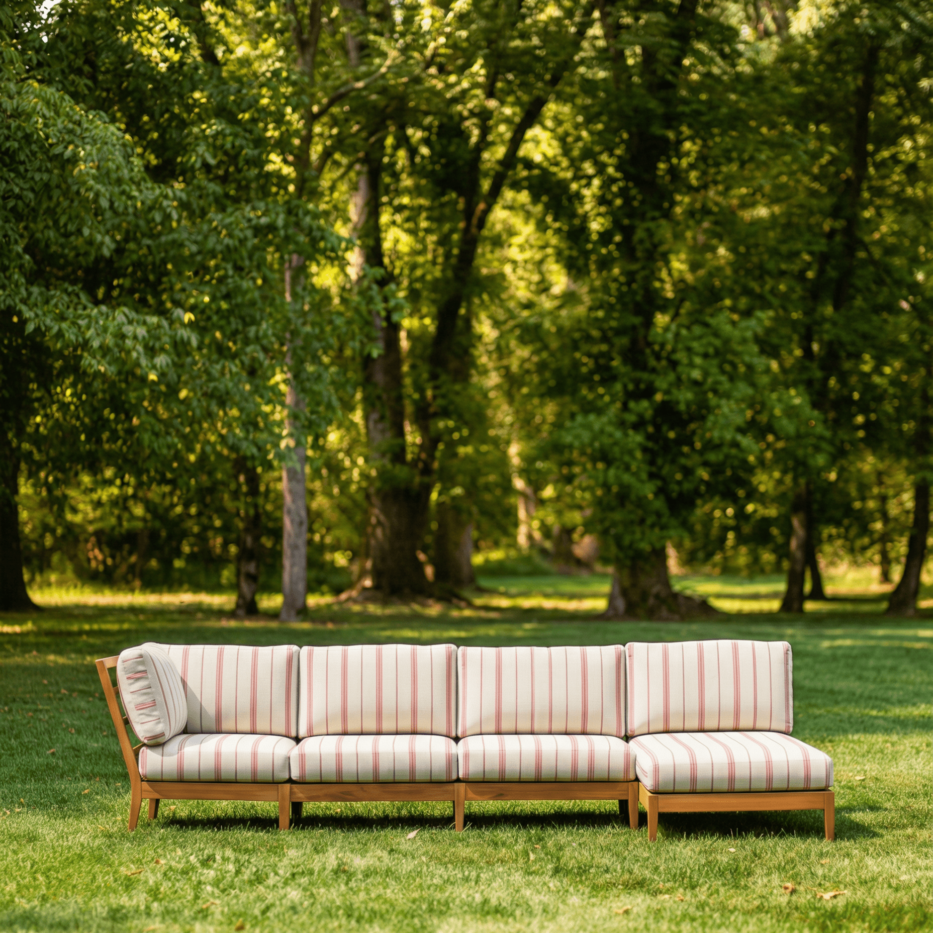 St. Tropez Outdoor Sectional Components with Cushions - elsie green - furniture