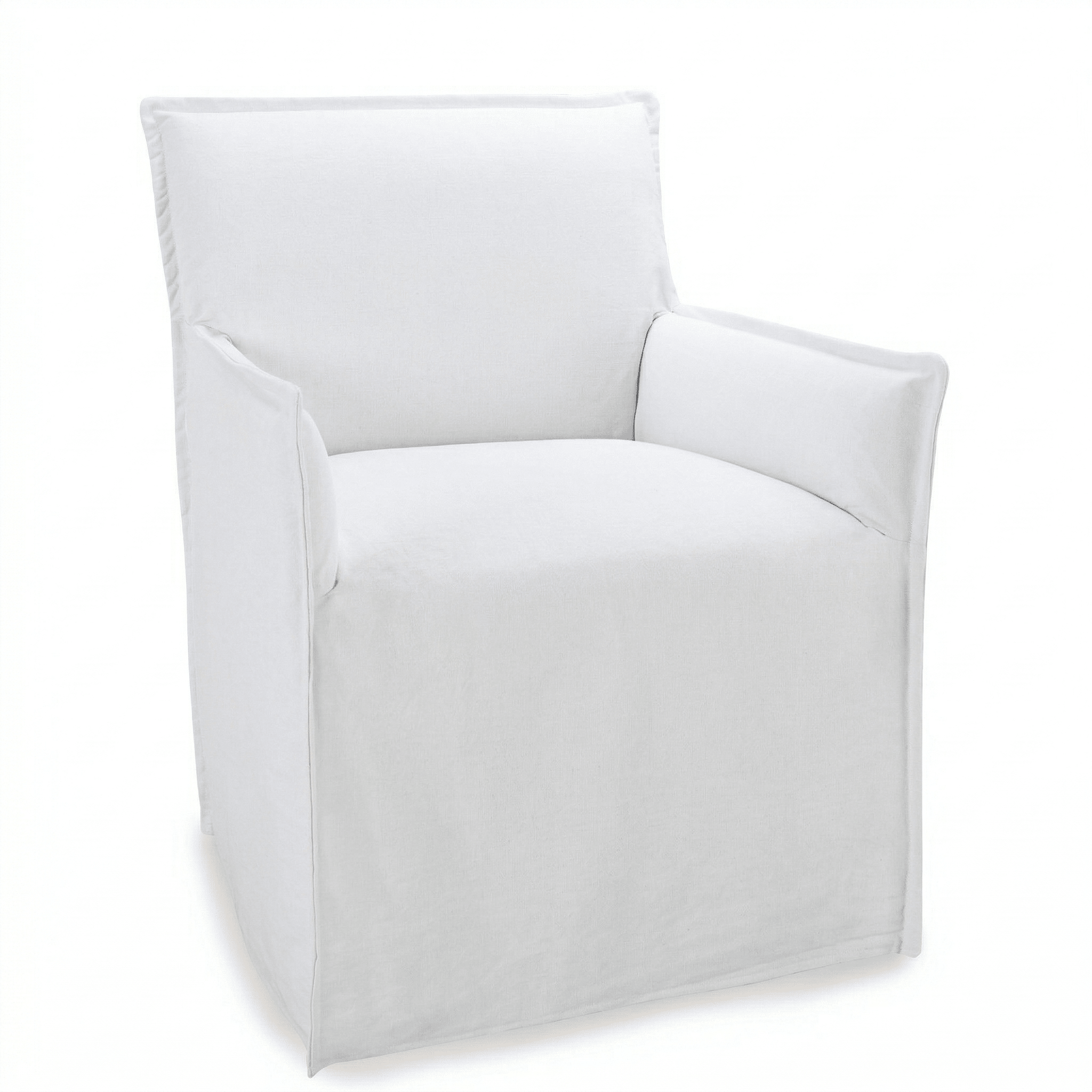 St. Tropez Outdoor Slipcovered Dining Arm Chair - elsie green - furniture