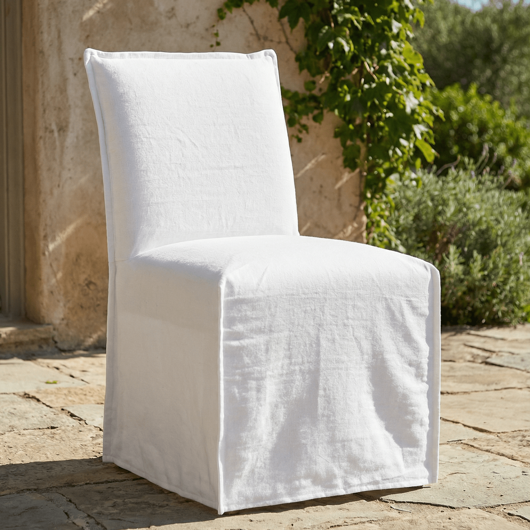 St. Tropez Outdoor Slipcovered Dining Chair - elsie green - furniture