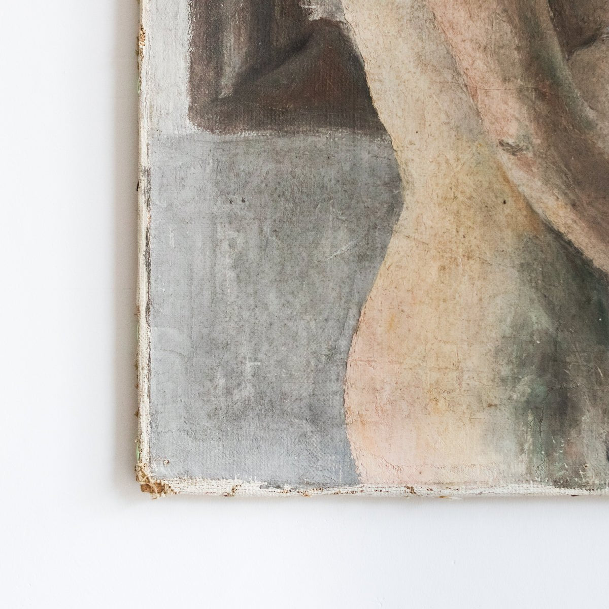 Standing Nude Oil Painting | Landcape on Verso - elsie green - art
