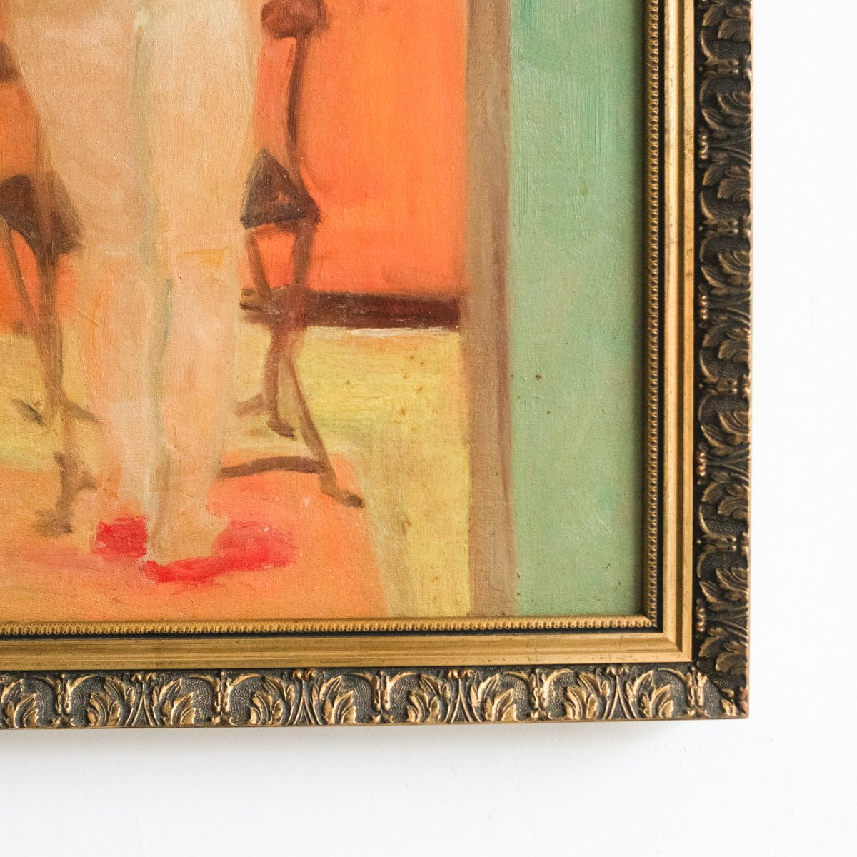Standing Nude with Red Shoes Oil Painting - elsie green - art