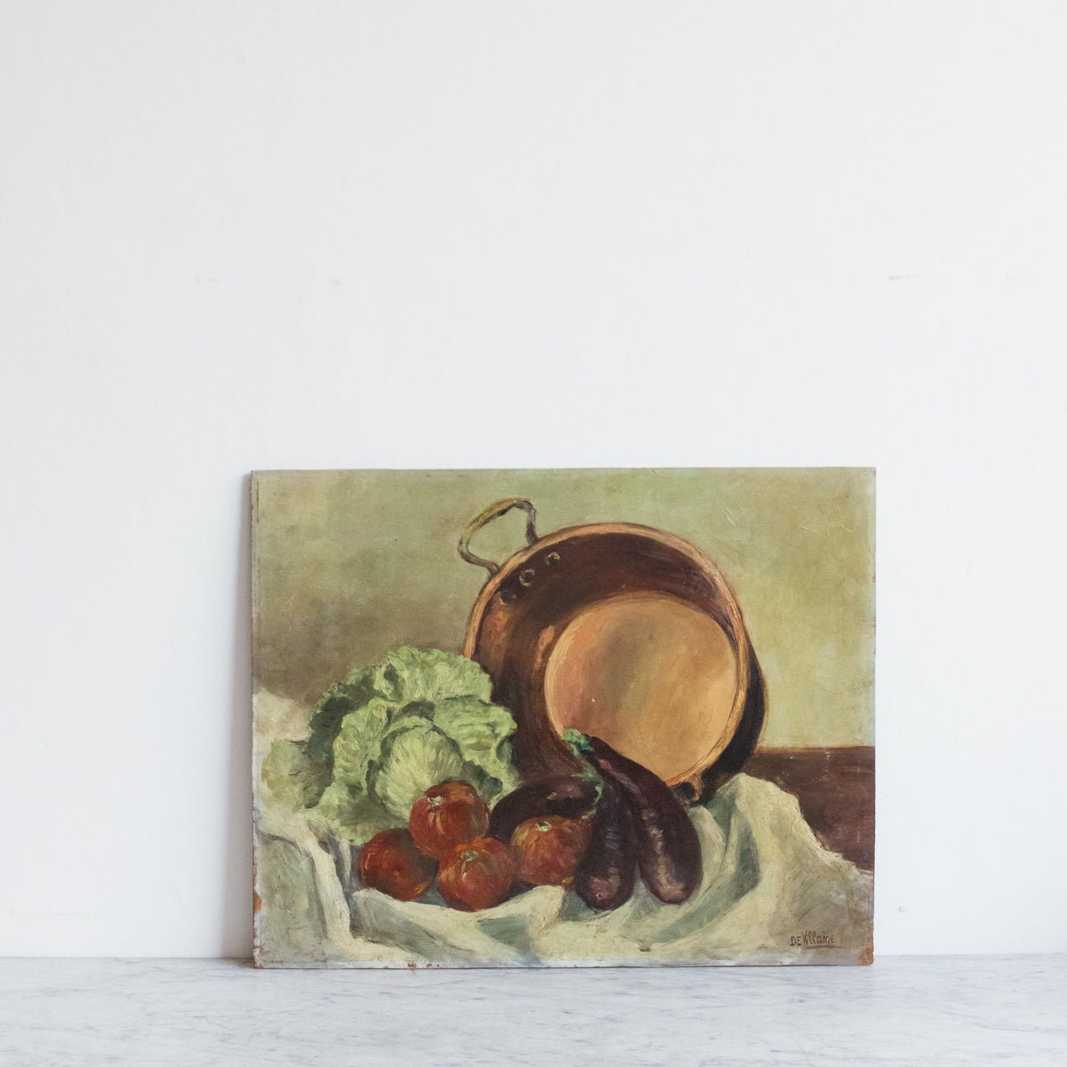 Still Life with Copper Jam Pot Oil Painting - elsie green - art