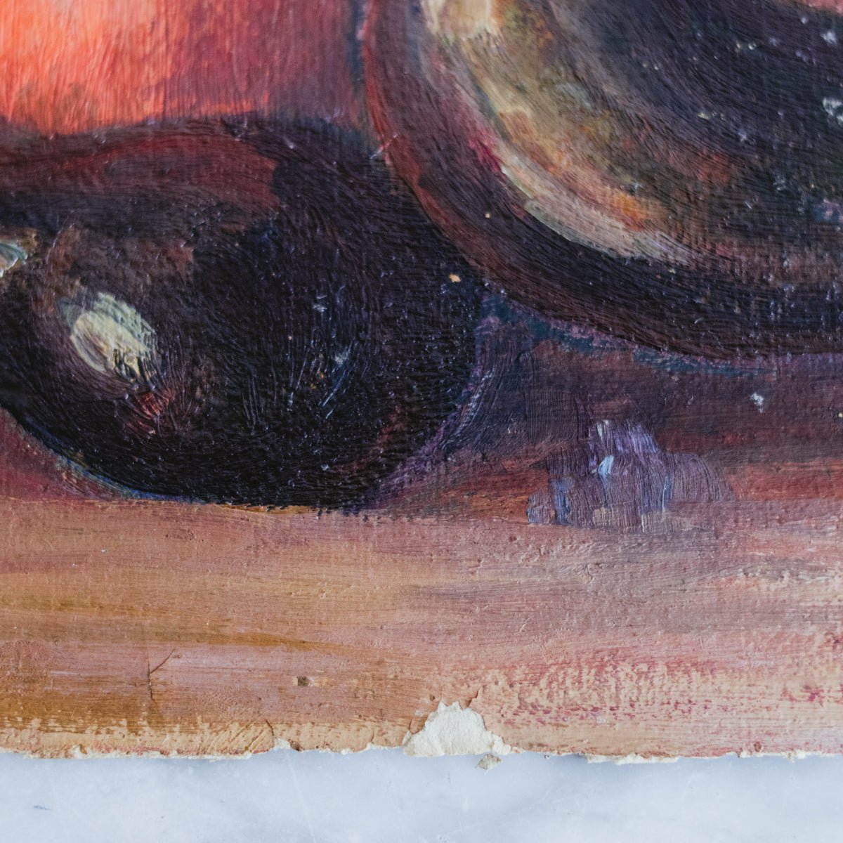 Still Life with Eggplant & Copper Pot Oil Painting - elsie green - art