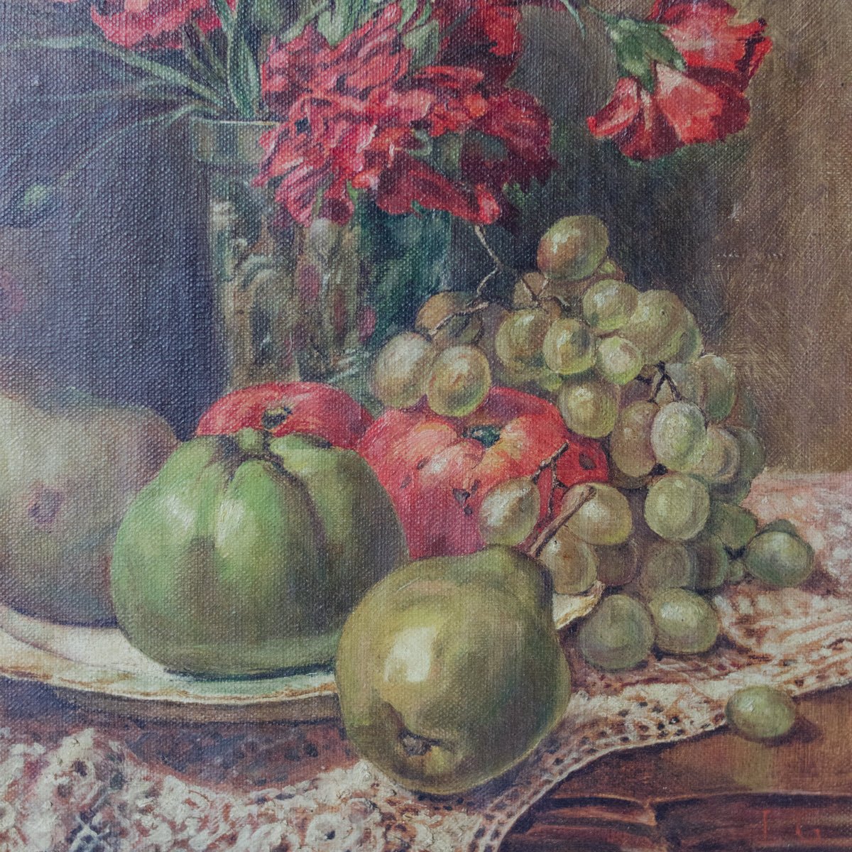 Still Life with Geraniums Oil Painting - elsie green - art