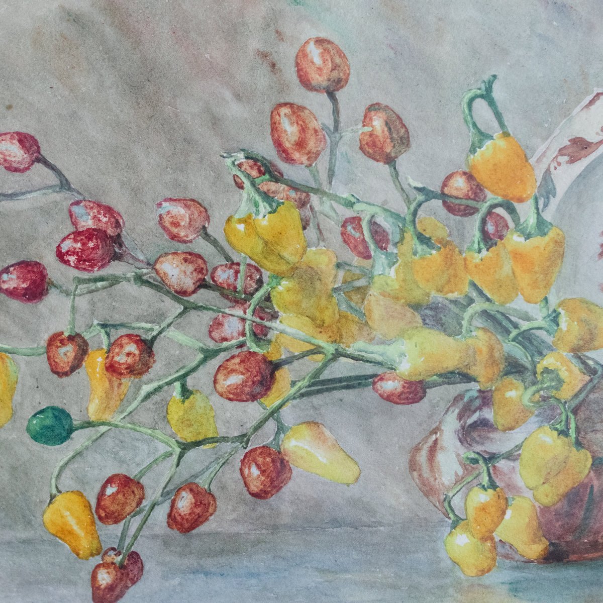 Still life with Tulips Watercolor Painting - elsie green - art