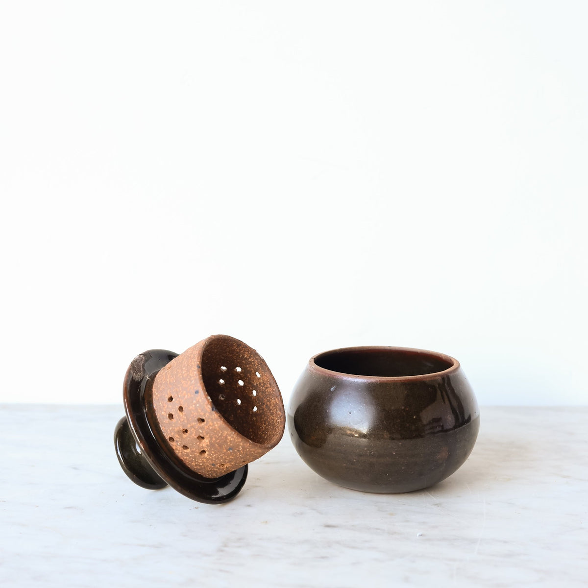 Stoneware Butter Keeper | Signed by Artist - elsie green - the french kitchen