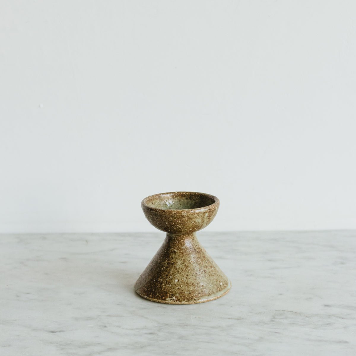 Stoneware Candlestick with Botanical Imprint - elsie green - art