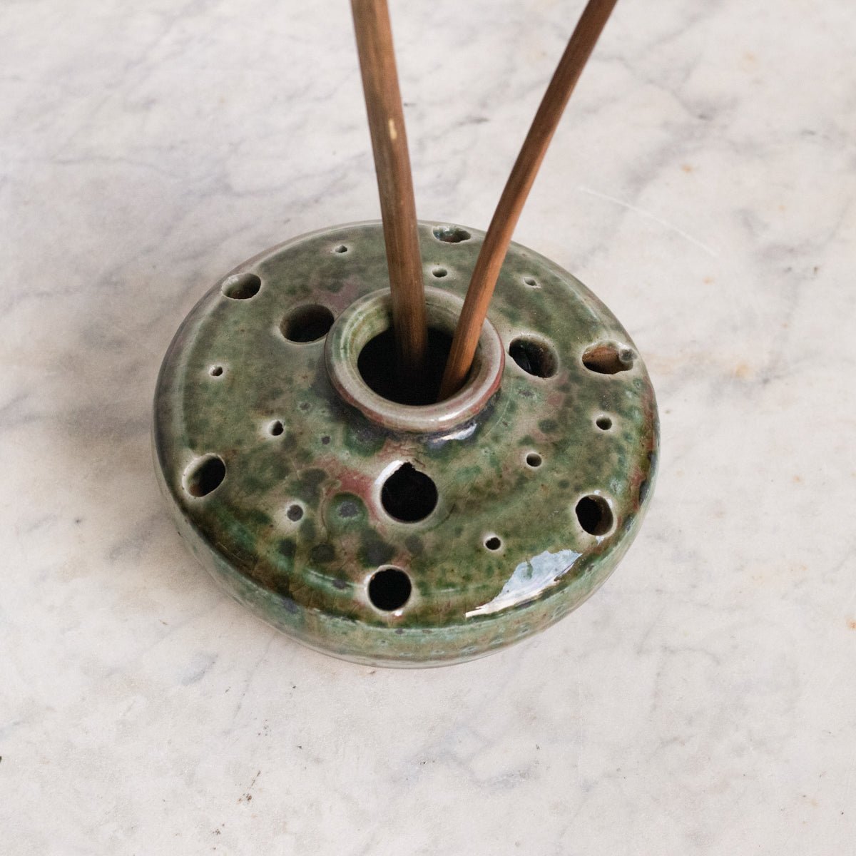 Stoneware Flower Frog | Fontgambault Abbey - elsie green - decor