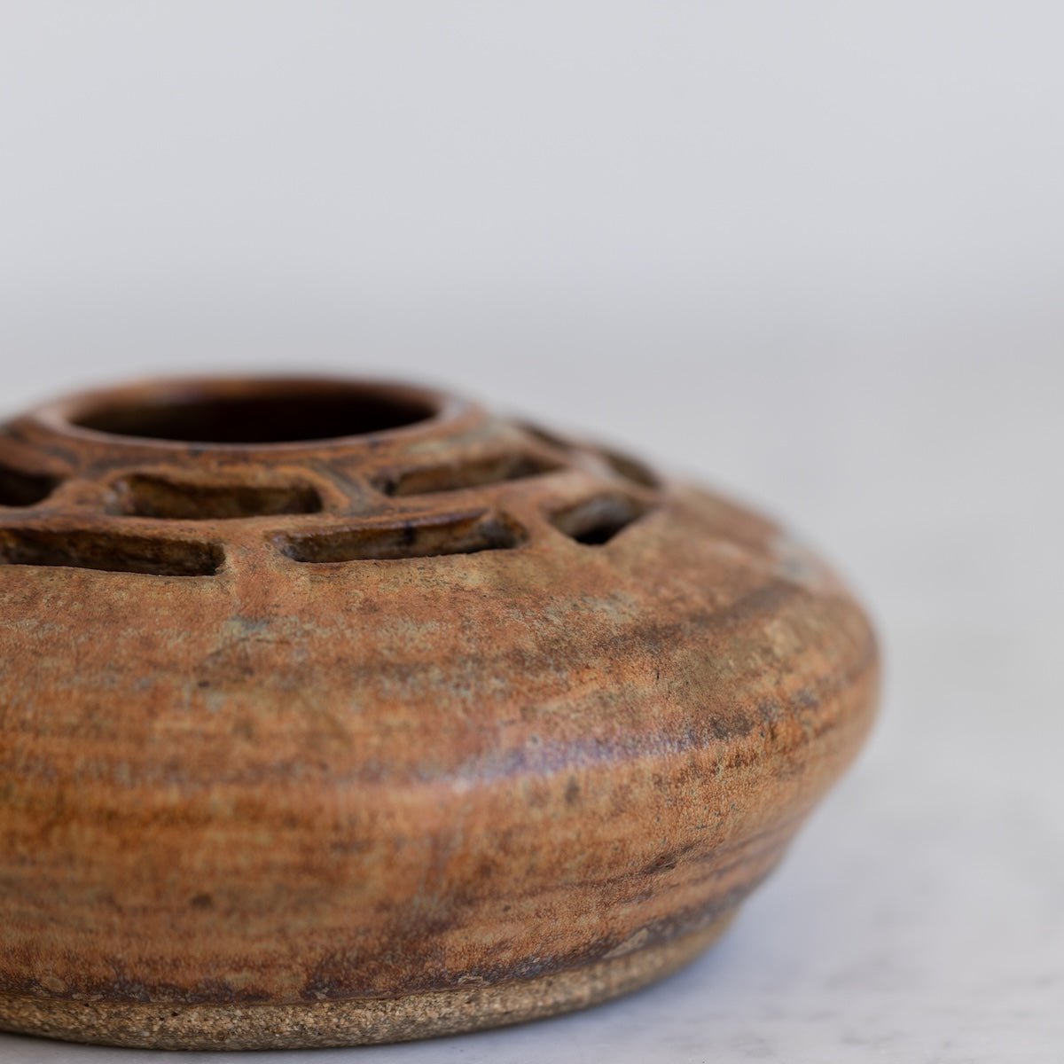 Stoneware Flower Frog | Signed by Artist - elsie green - decor
