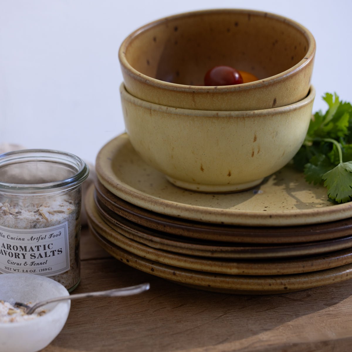 Stoneware Plates & Bowls Set of 12 Pieces - elsie green - the french kitchen