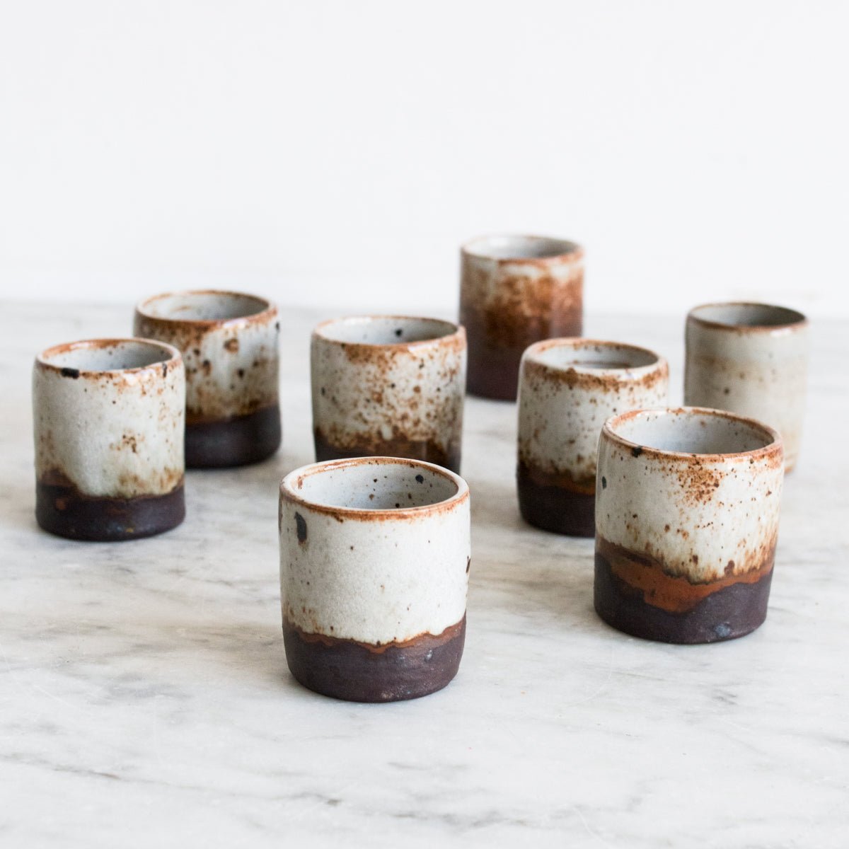 Stoneware Shot Glass Set of 8 - elsie green - the french kitchen