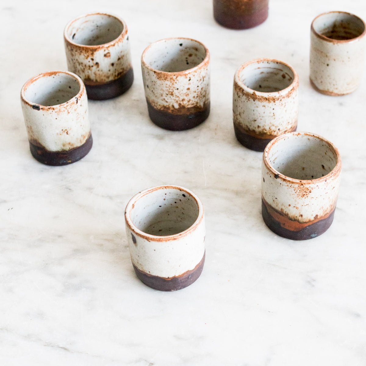 Stoneware Shot Glass Set of 8 - elsie green - the french kitchen