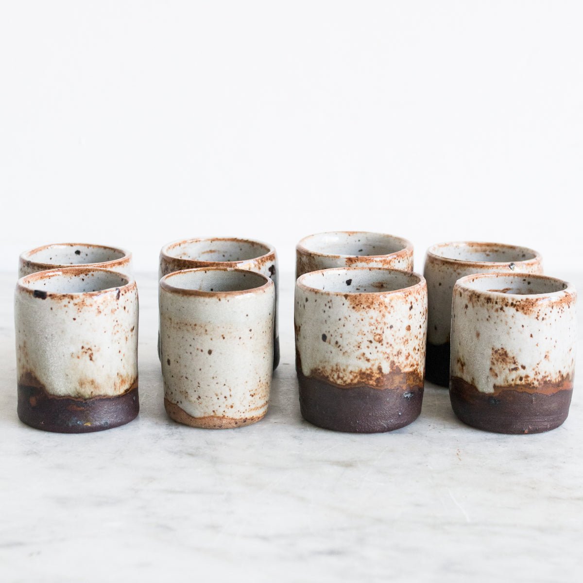 Stoneware Shot Glass Set of 8 - elsie green - the french kitchen