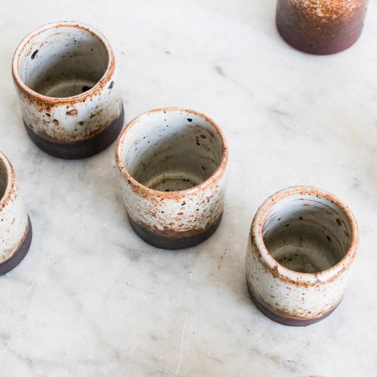 Stoneware Shot Glass Set of 8 - elsie green - the french kitchen