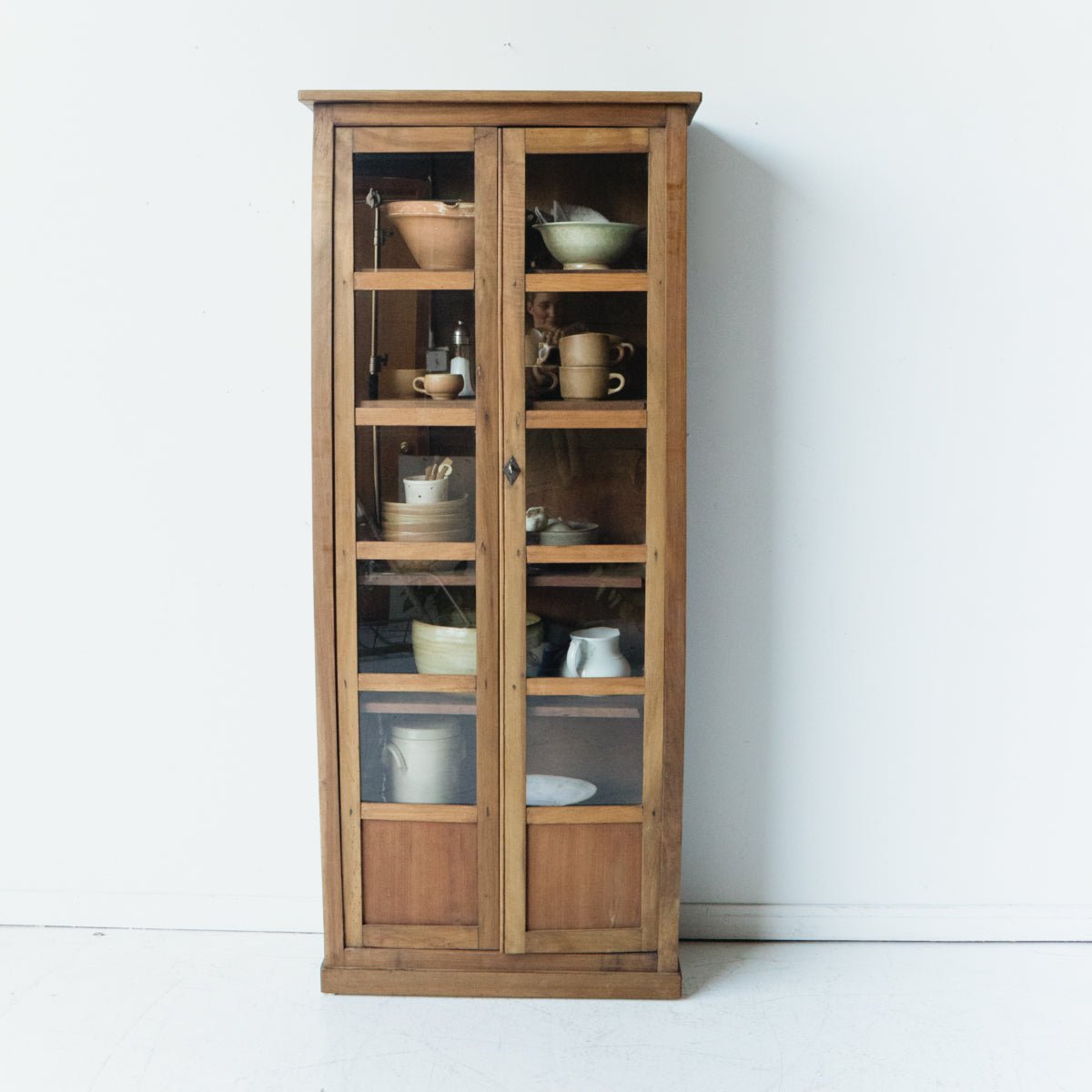 Tall Antique Vitrine - elsie green - furniture