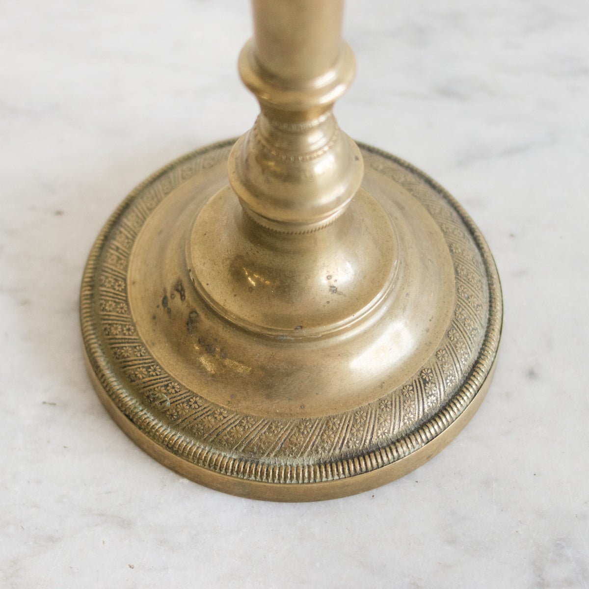 Tall Brass Candlestick - elsie green - decor