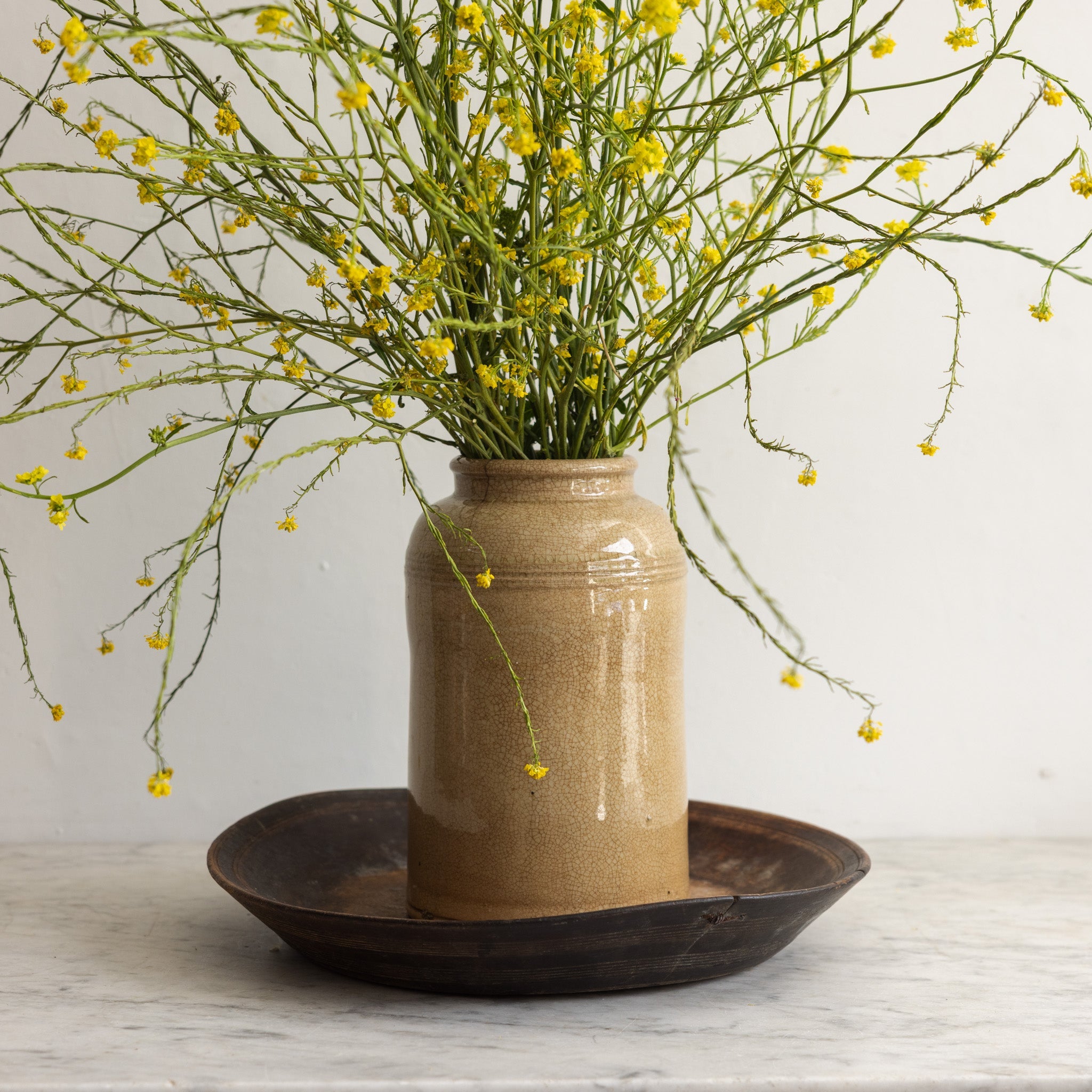 Tall Stoneware Mustard Crock - elsie green - the french kitchen