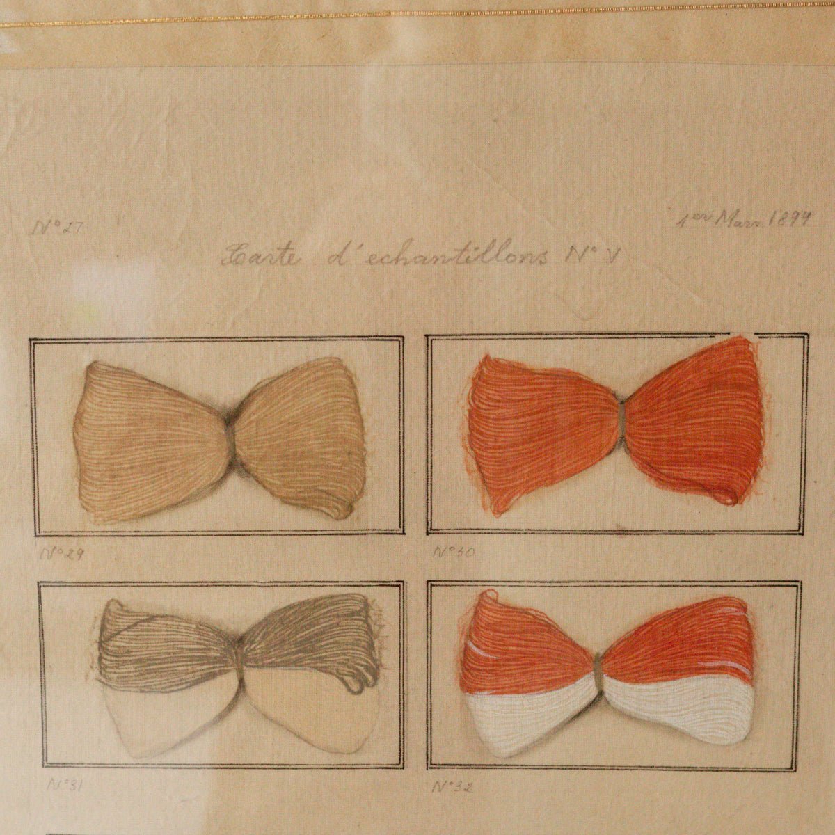 Thread Swatches Watercolor Painting | Dated 1895 - elsie green - art