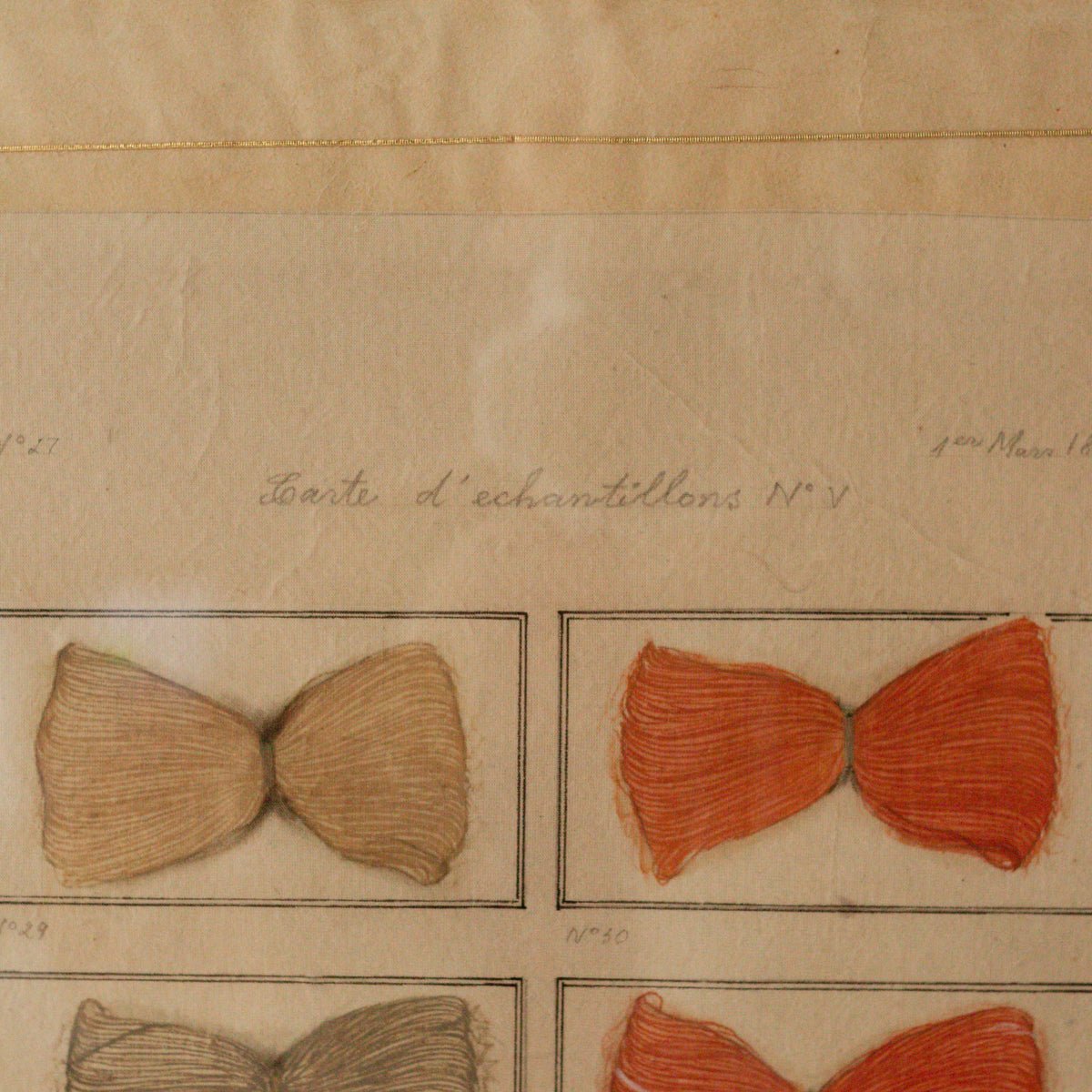 Thread Swatches Watercolor Painting | Dated 1895 - elsie green - art