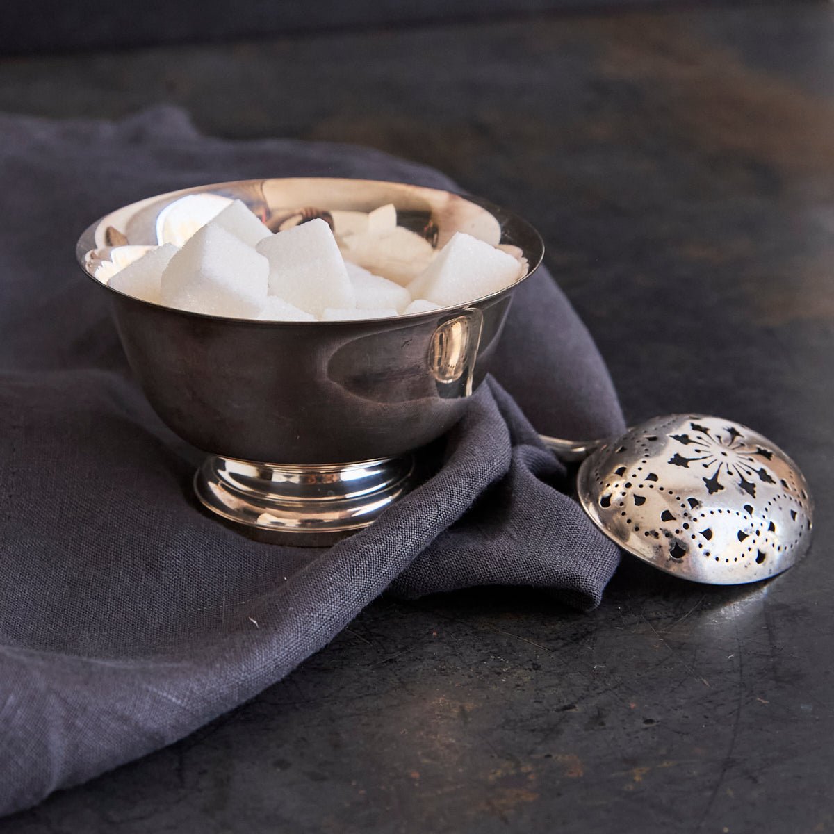 Tiffany and Co. Sterling Sugar Spoon and Paul Revere Silver Bowl | The Patrick Orbe Collection - elsie green - the french kitchen
