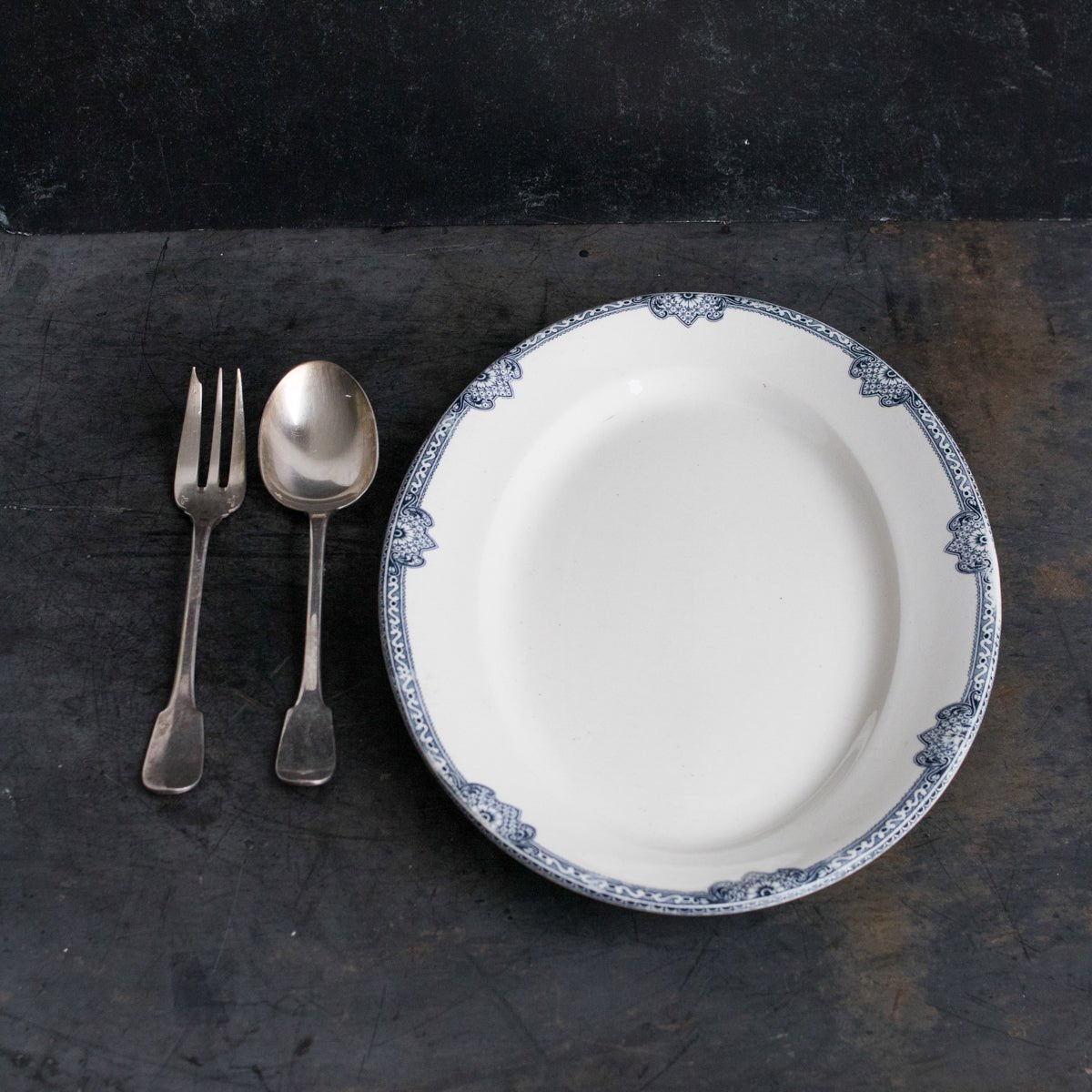 Transferware Oval Platter & Christofle Serving Set - elsie green - the french ktichen