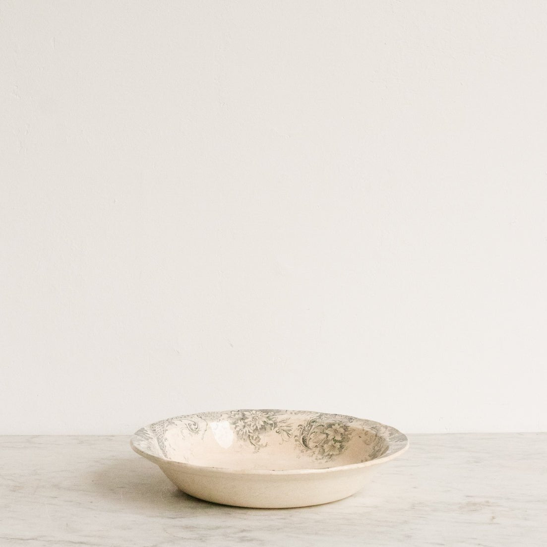 Transferware Serving Bowl & Christofle Serving Spoon - elsie green - The French Kitchen