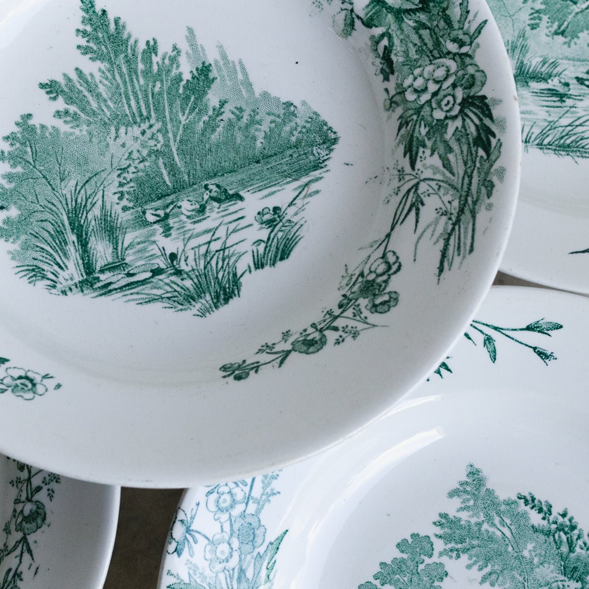 Transferware Soup Bowl With Ducks Set Of 6 - elsie green - The French Kitchen