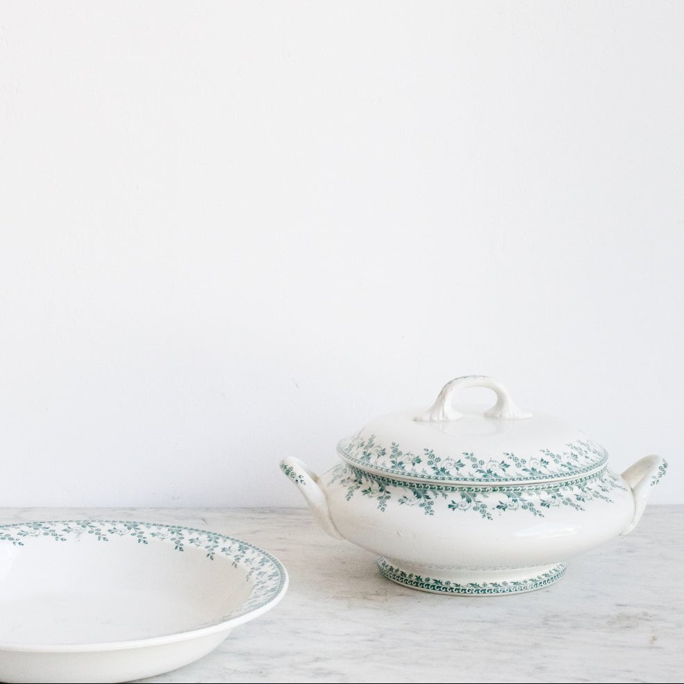 Transferware Tureen and Serving Bowl - elsie green - The French Kitchen