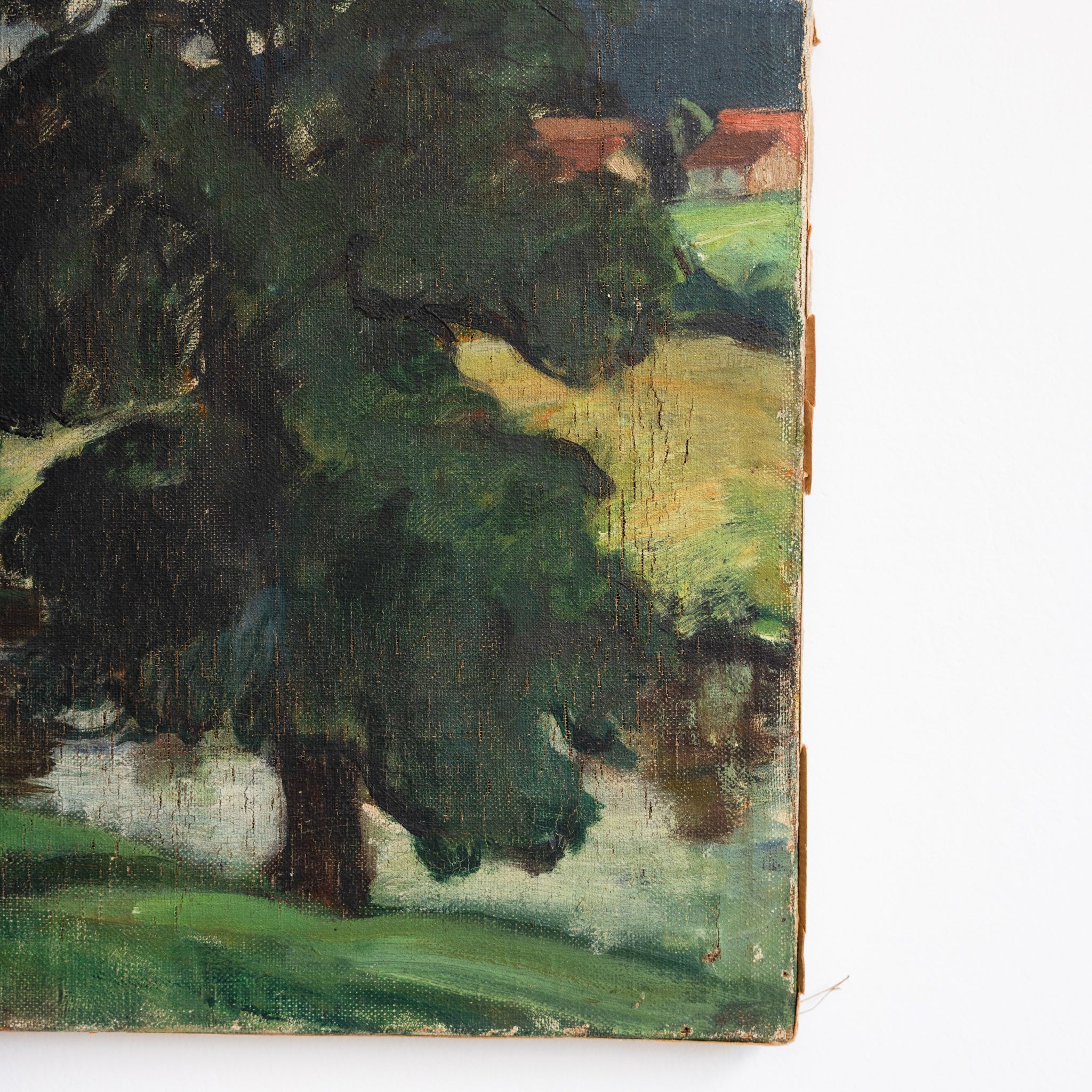 Trees by the Stream Oil Painting - elsie green - art