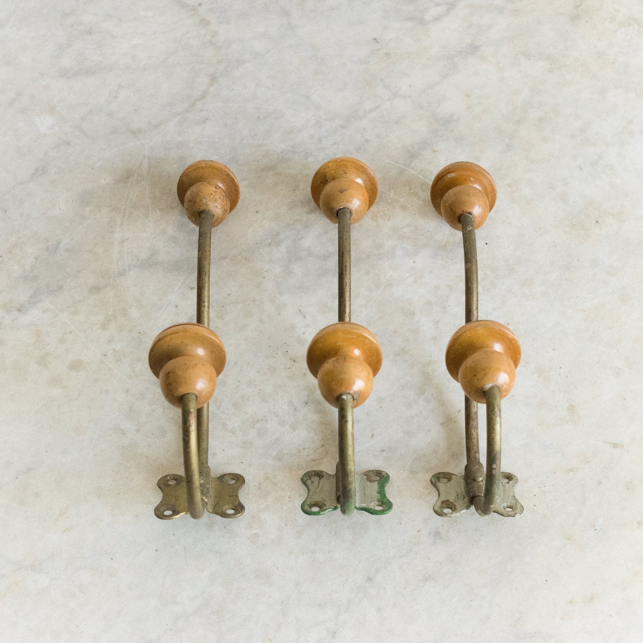 Trio of Antique Coat Hooks No. 134 - elsie green - decor