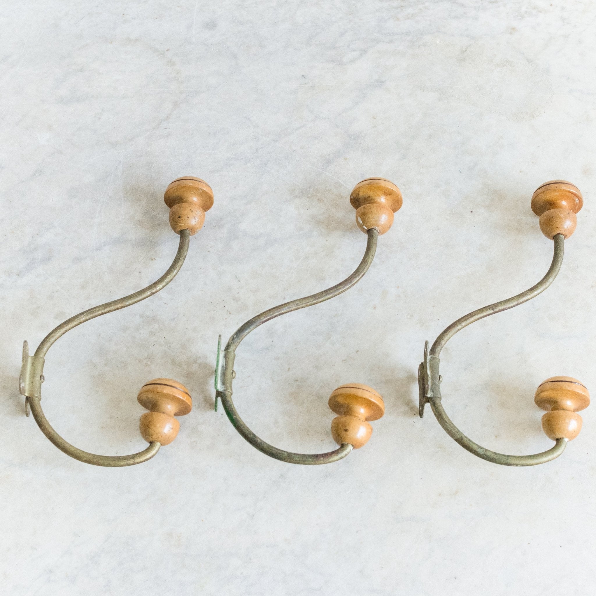 Trio of Antique Coat Hooks No. 134 - elsie green - decor