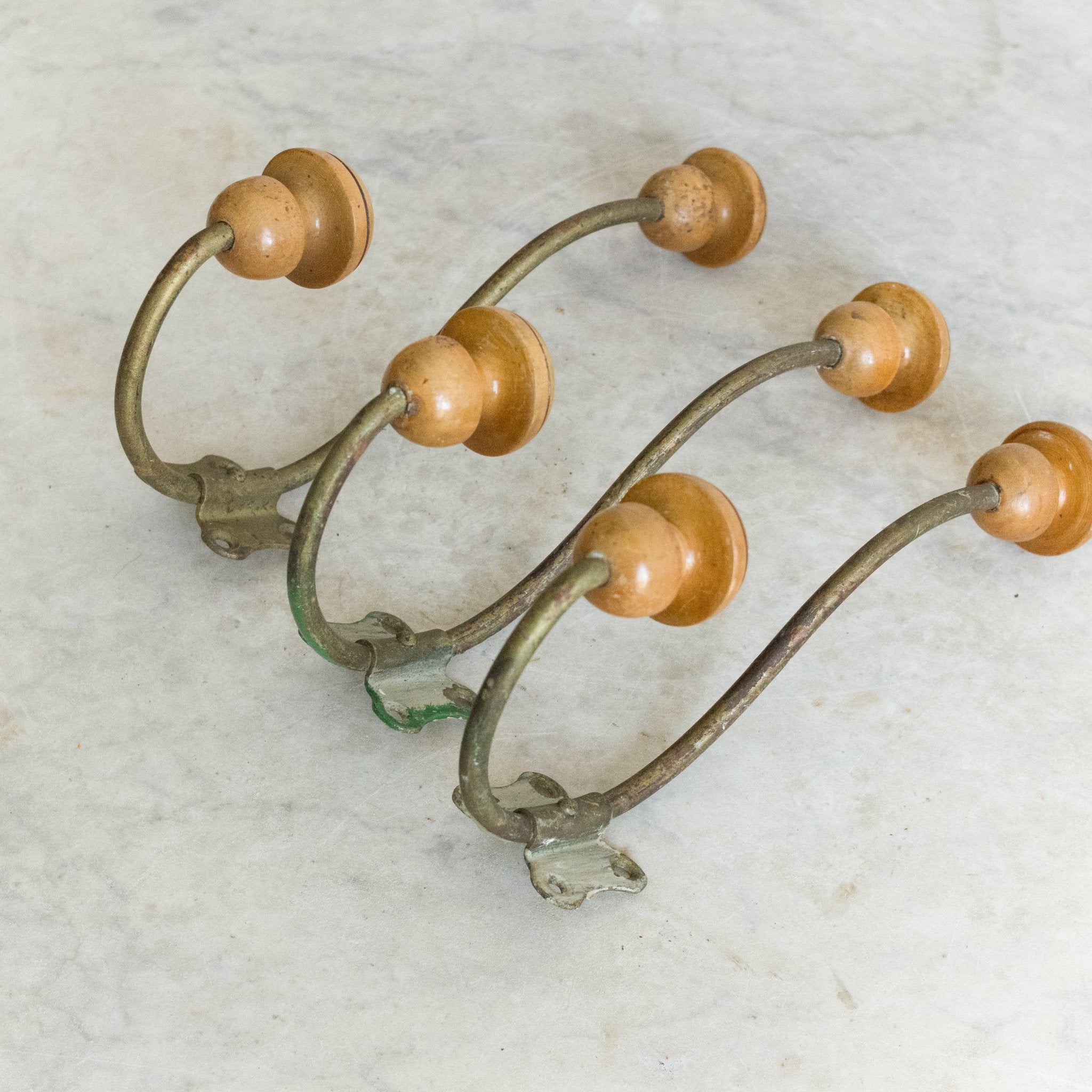 Trio of Antique Coat Hooks No. 134 - elsie green - decor
