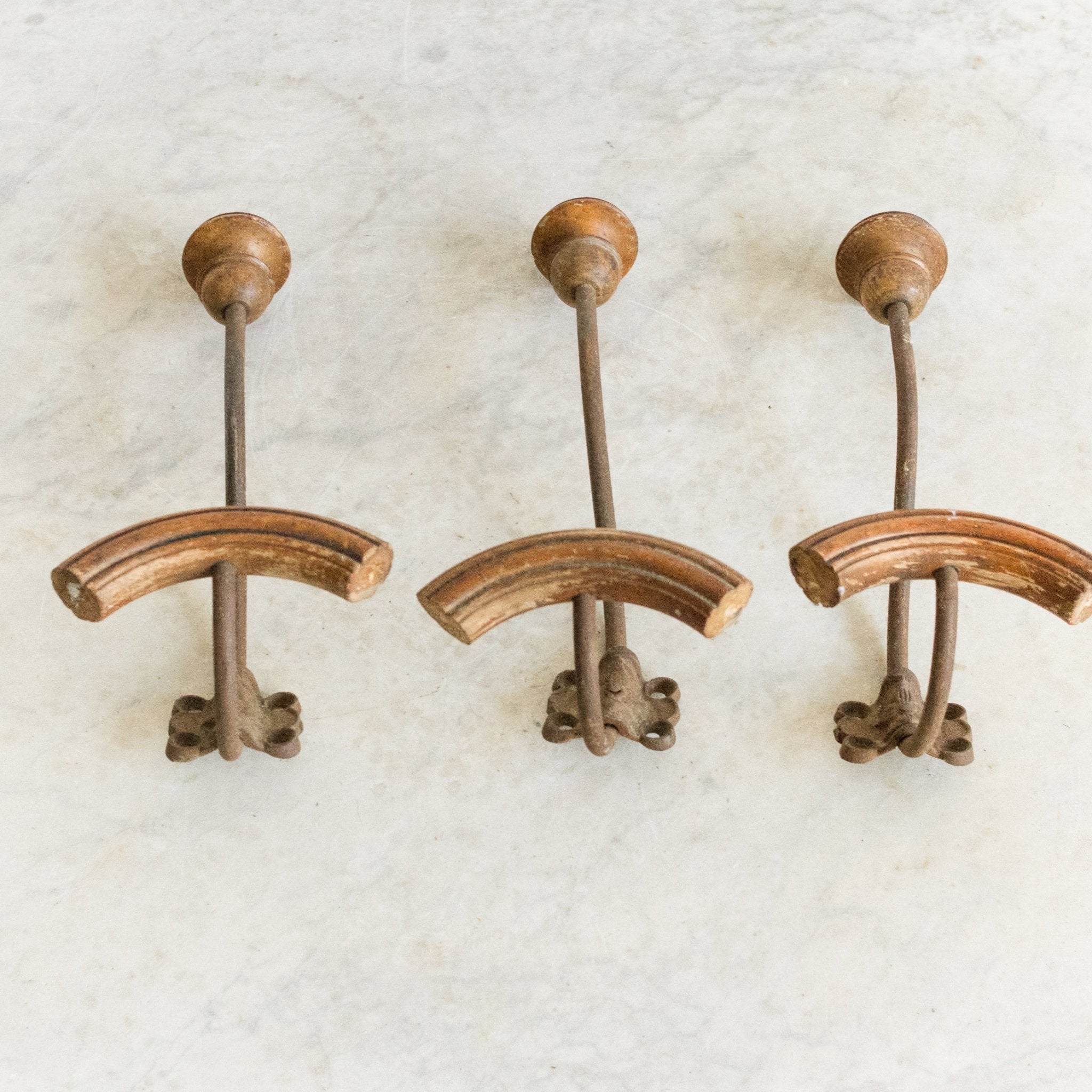 Trio of Antique Coat Hooks No. 136 - elsie green - decor