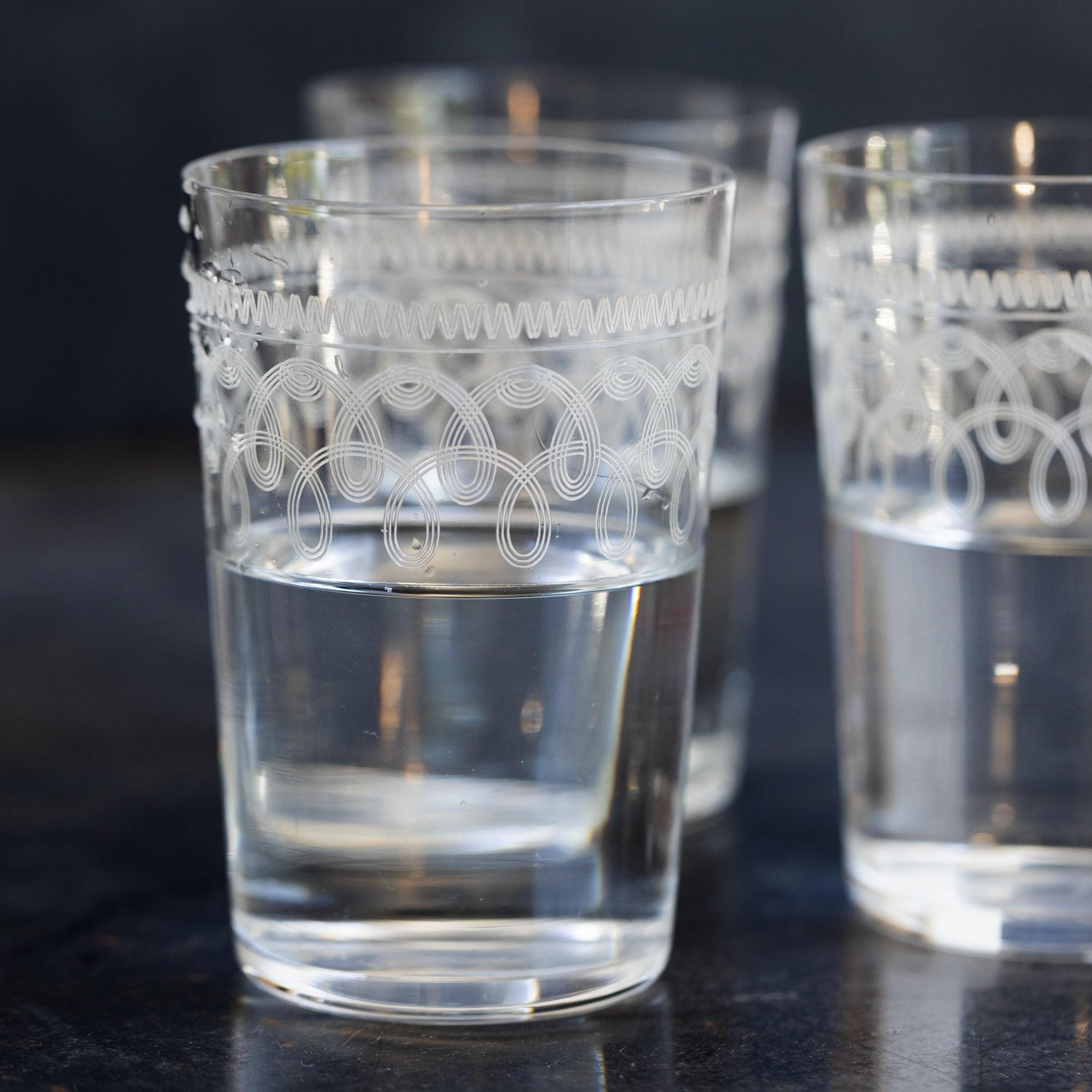 Trio of Blown Glass Tumblers - elsie green - the french kitchen