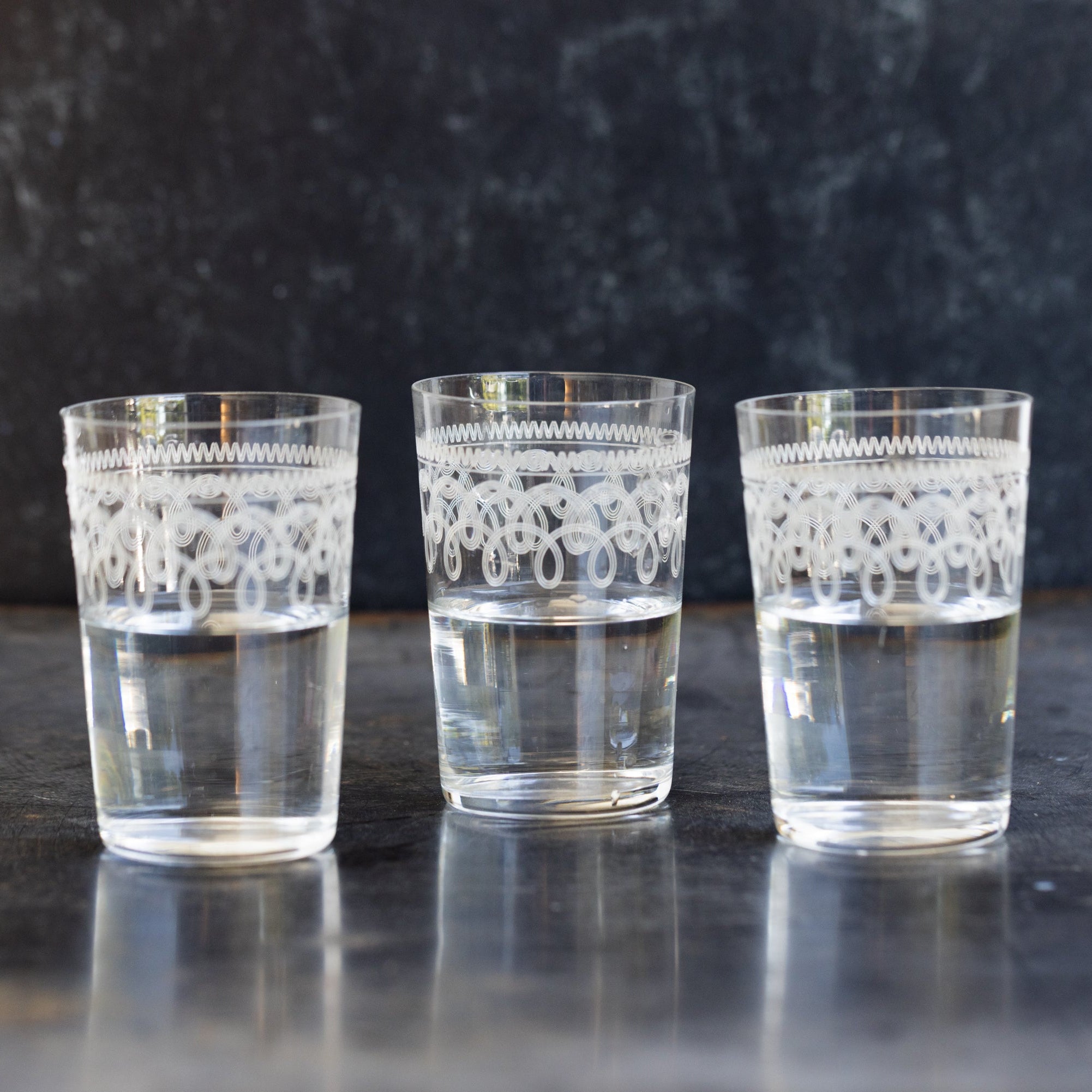 Trio of Blown Glass Tumblers - elsie green - the french kitchen