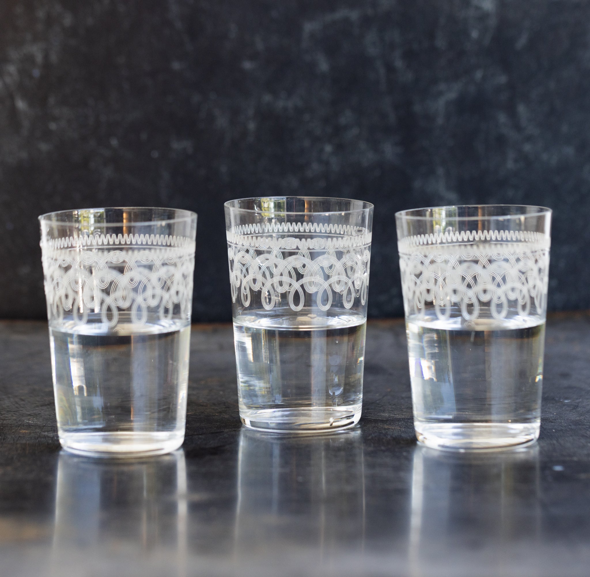 Trio of Blown Glass Tumblers - elsie green - the french kitchen