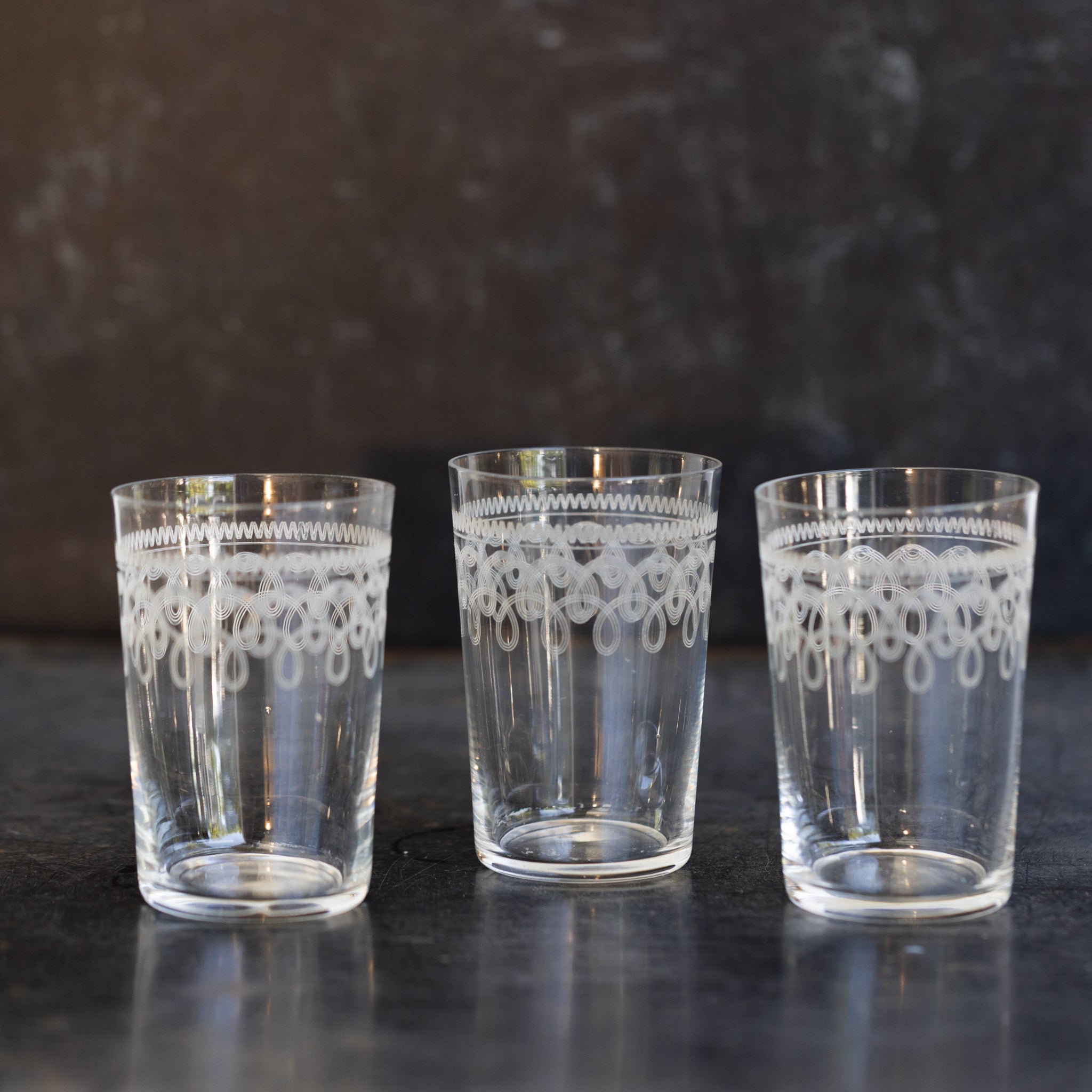 Trio of Blown Glass Tumblers - elsie green - the french kitchen