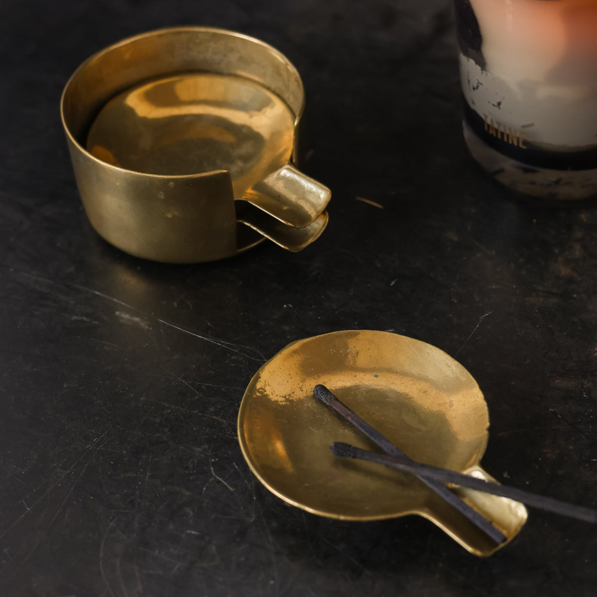 Trio of Brass Ashtrays - elsie green - decor